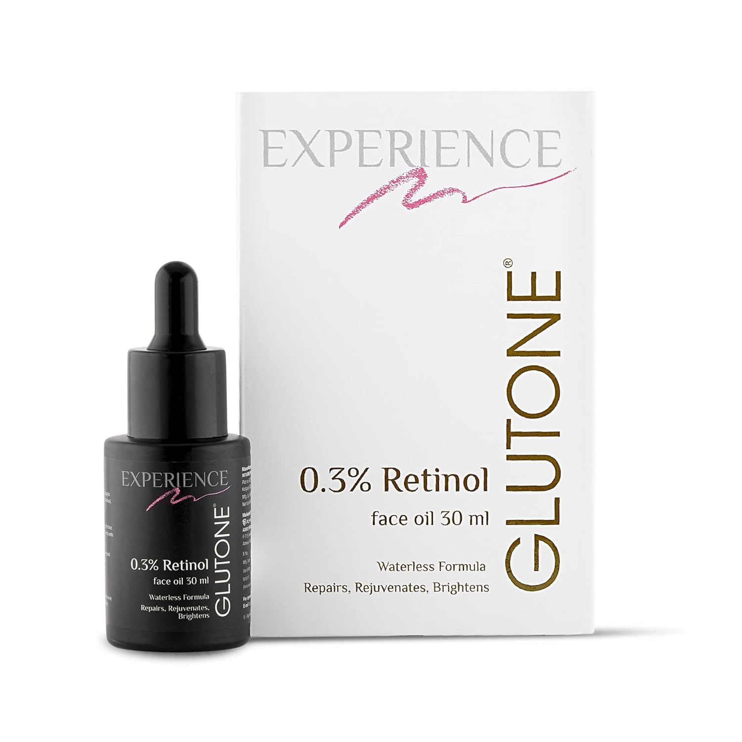 Glutone 0.3% Retinol Face Oil with Squalane forDull, Photoaged & Mature Skin | Reduces Fine Lines & Wrinkles | Repairs, Rejuvenates & Brightens |30 ml