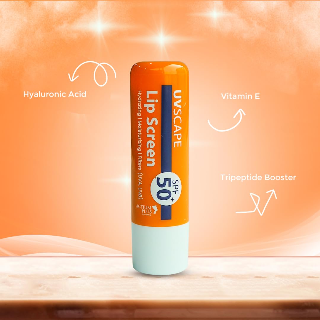 UVSCAPE Lip Screen SPF 50+ | Hydrate, Moisturize & Filter (UVA,UVB) - 4.9g ( Pack of 2 )