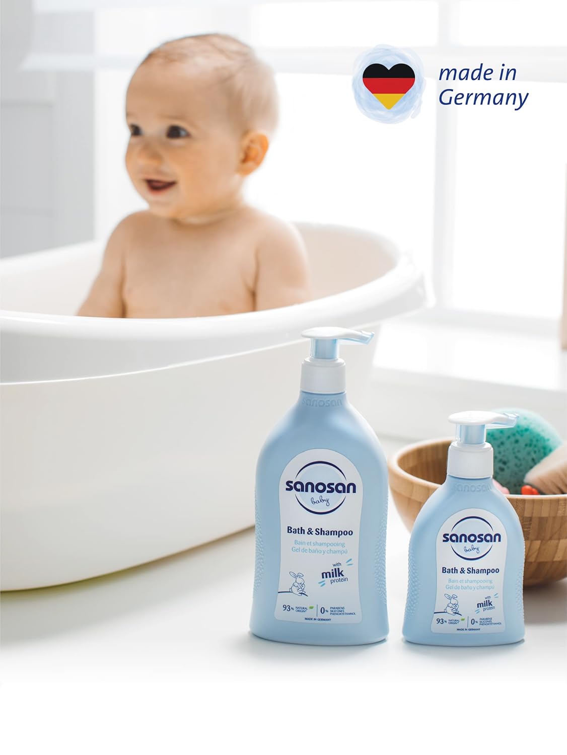 Sanosan Baby Bath and Shampoo SLS Free - 500ml