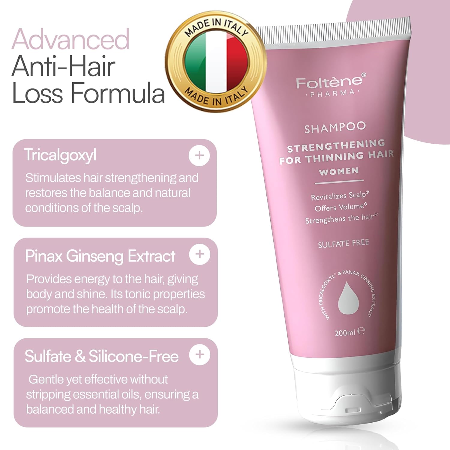 Foltene Pharma Strengthening for Thinning Hair Women Shampoo