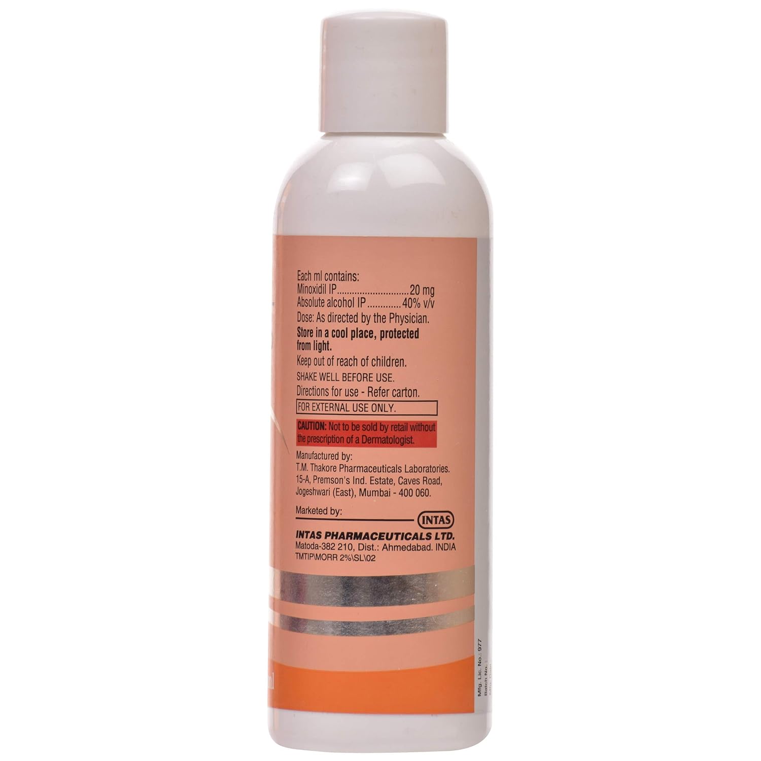 Morr 2% - Bottle of 60ml Solution with Minoxidil ( Pack of 2 )