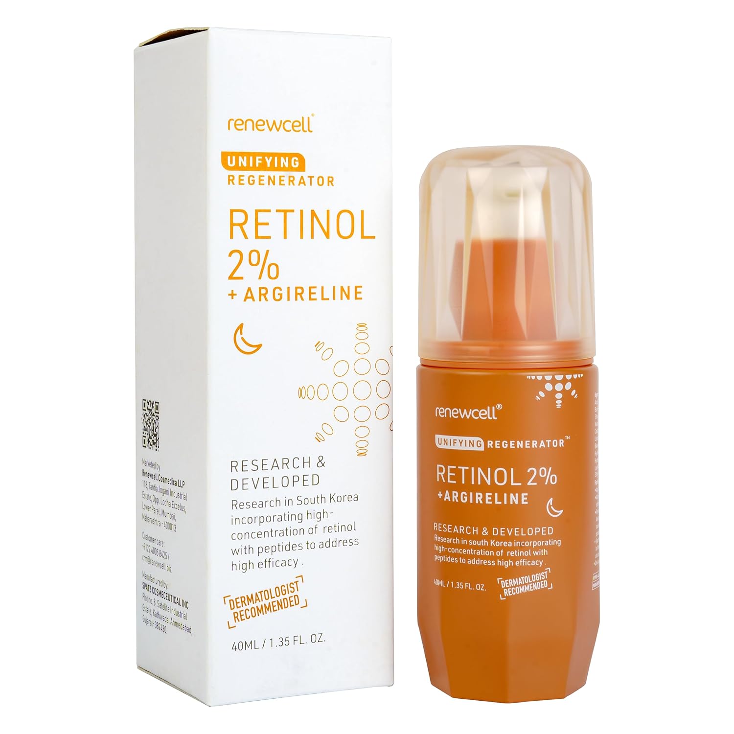 Renewcell Unifying Regenerator With RETINOL 2% + ARGIRELINE Cream, 40 ml