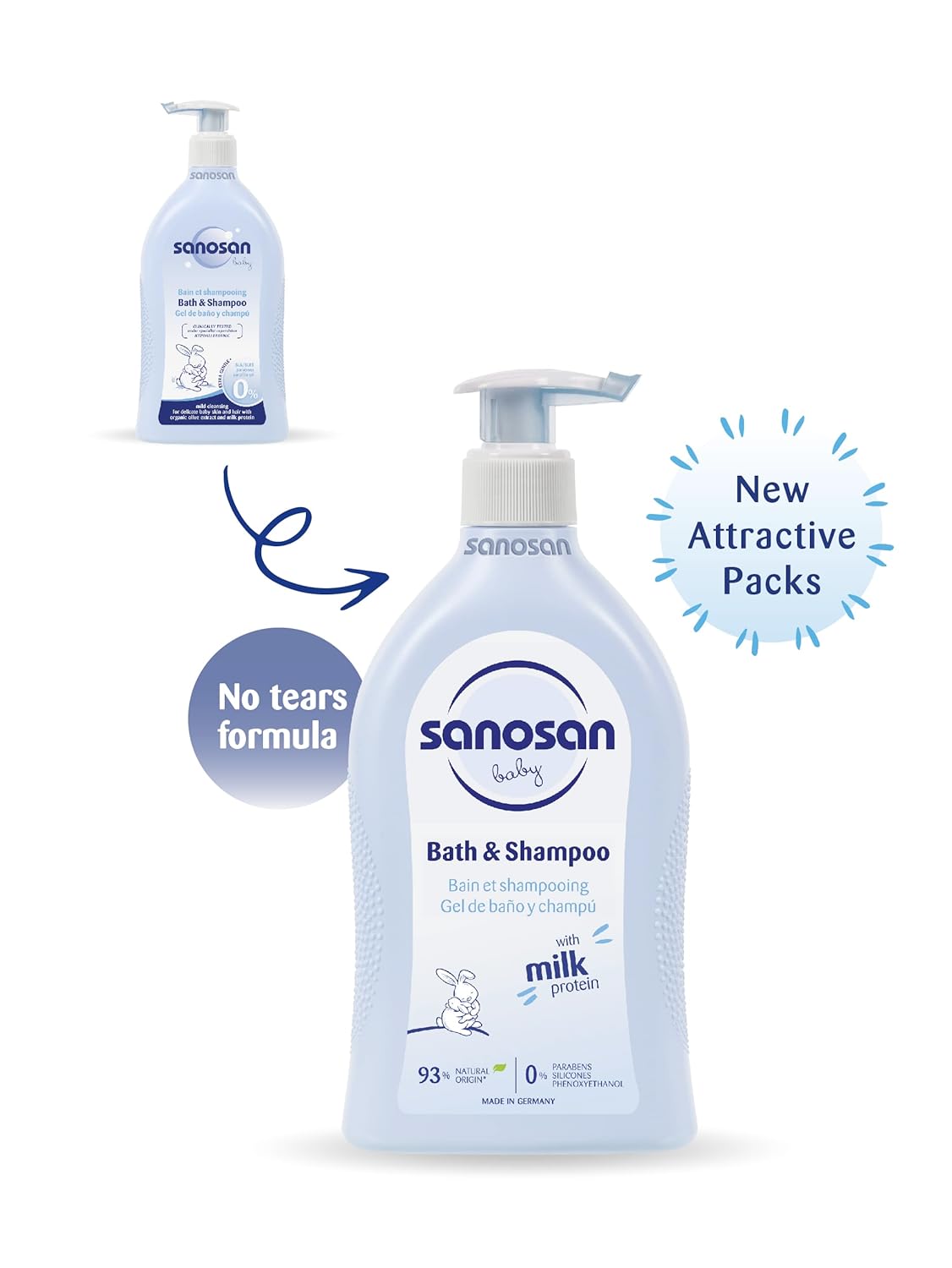 Sanosan Baby Bath and Shampoo SLS Free - 500ml