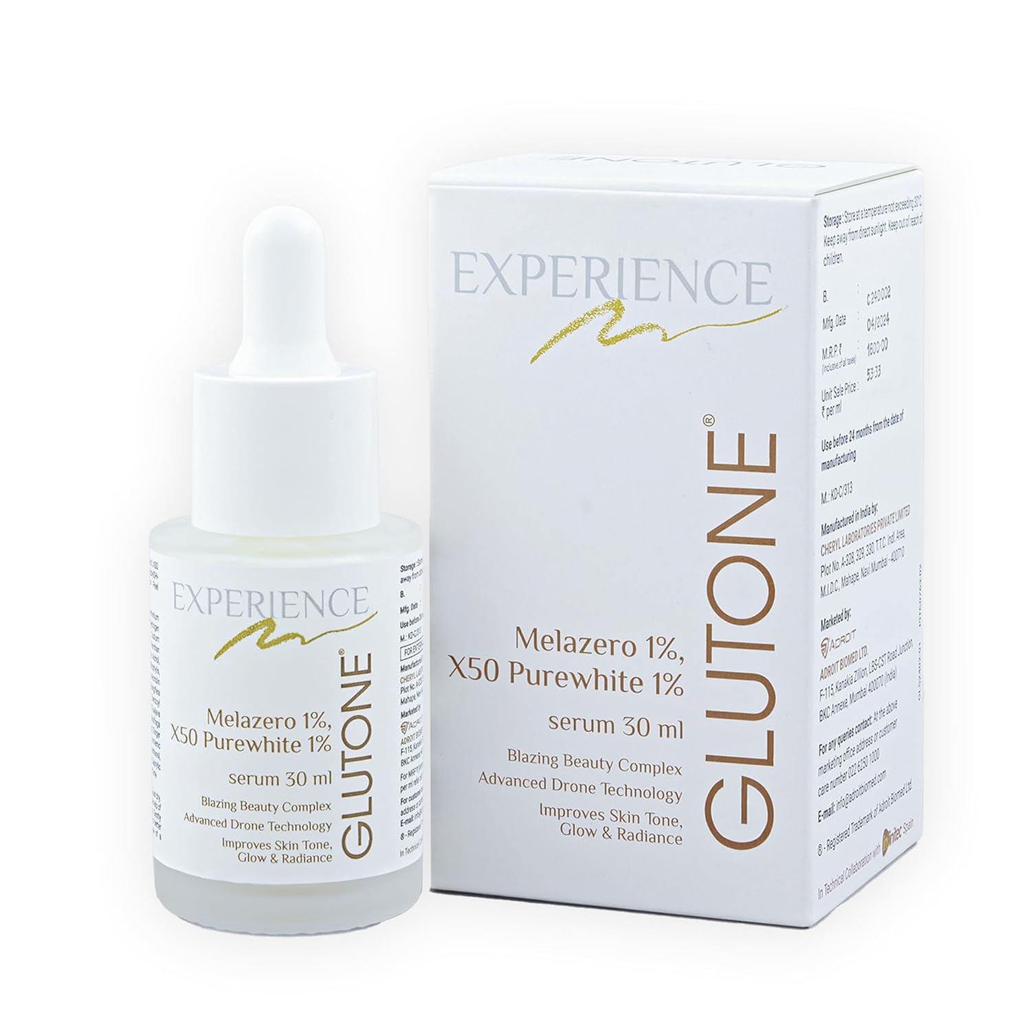 Glutone Skin Brightening Serum | Liposomal Glutathione | Evens Skin Tone |  30ml