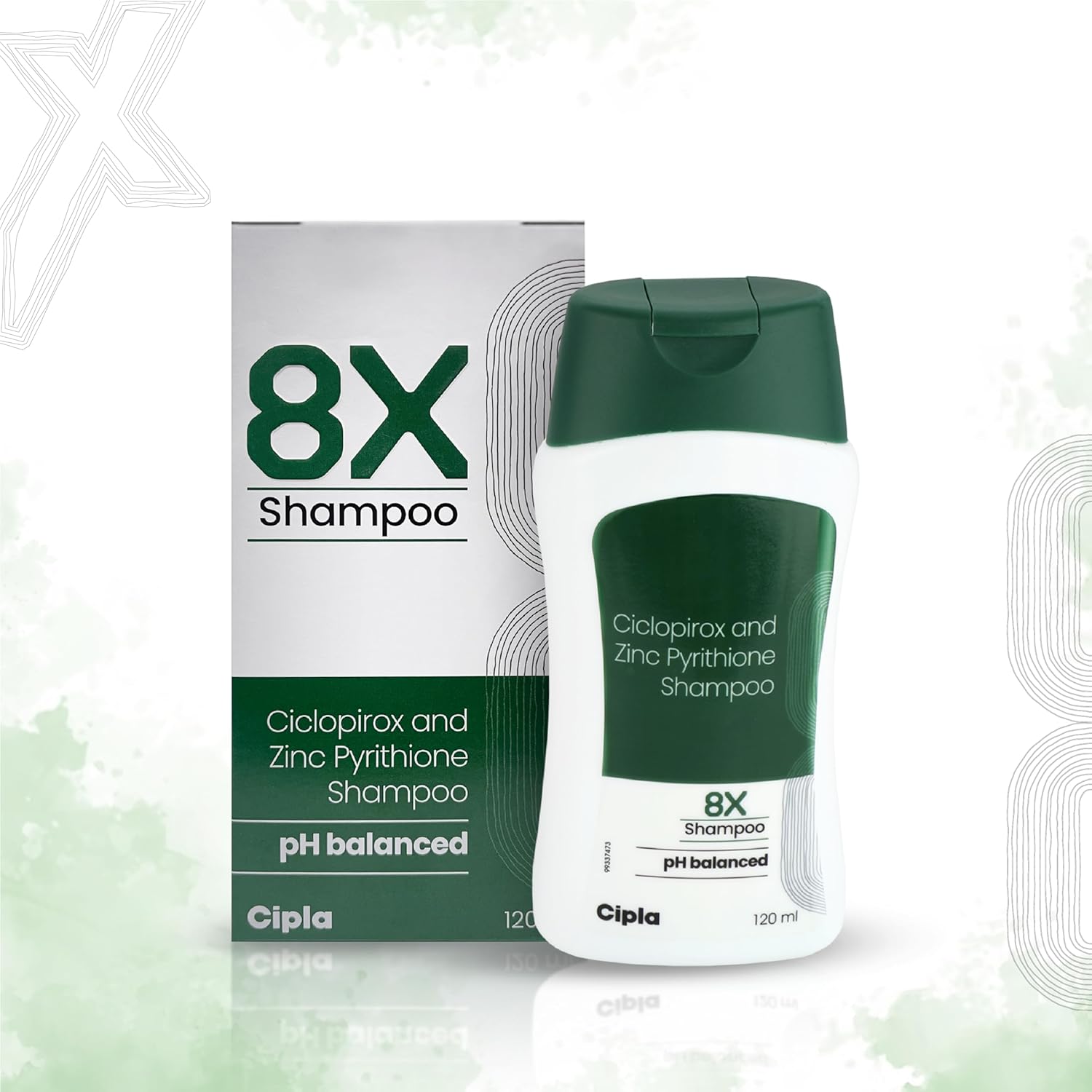 8X Shampoo with Ciclopirox and Zinc Pyrithione, 120 ml