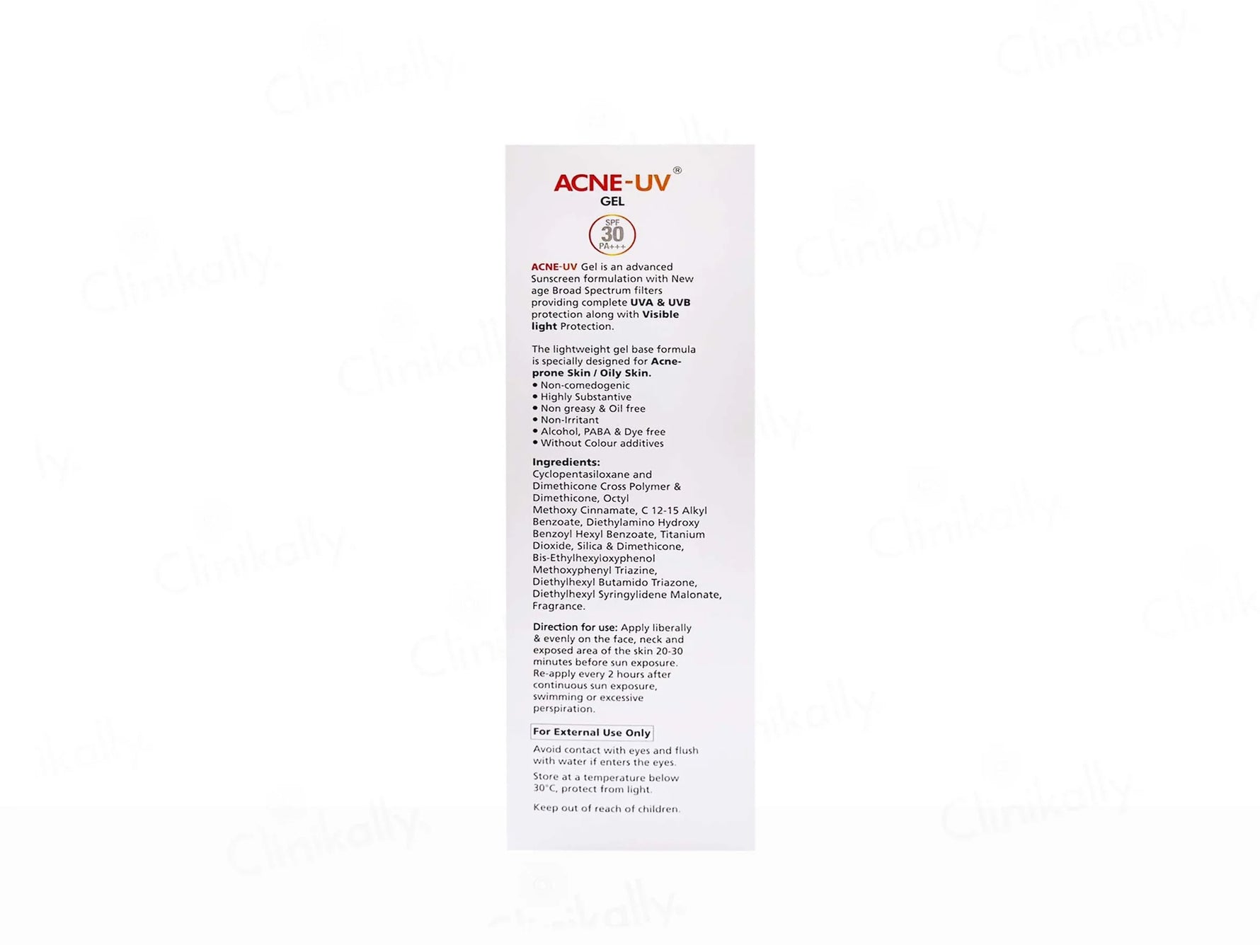 ACNE-UV Gel Sunscreen SPF 30 PA+++ Sunscreen - Skiynse Dermatologique