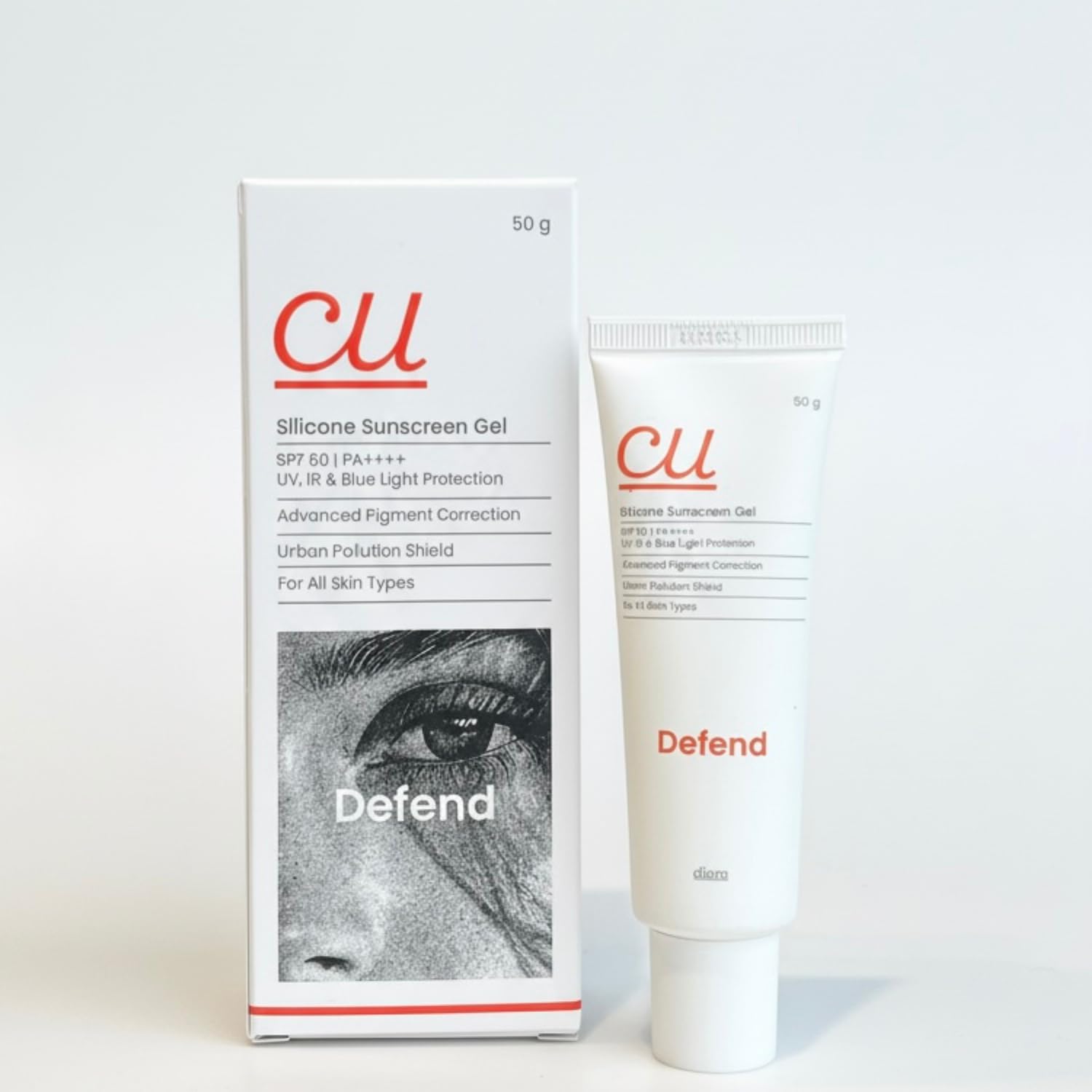 CU Silicone Sunscreen Gel, SPF 60 PA++++, UV IR Blue Light Protection, Pigment Correction, 50g - Skiynse Dermatologique
