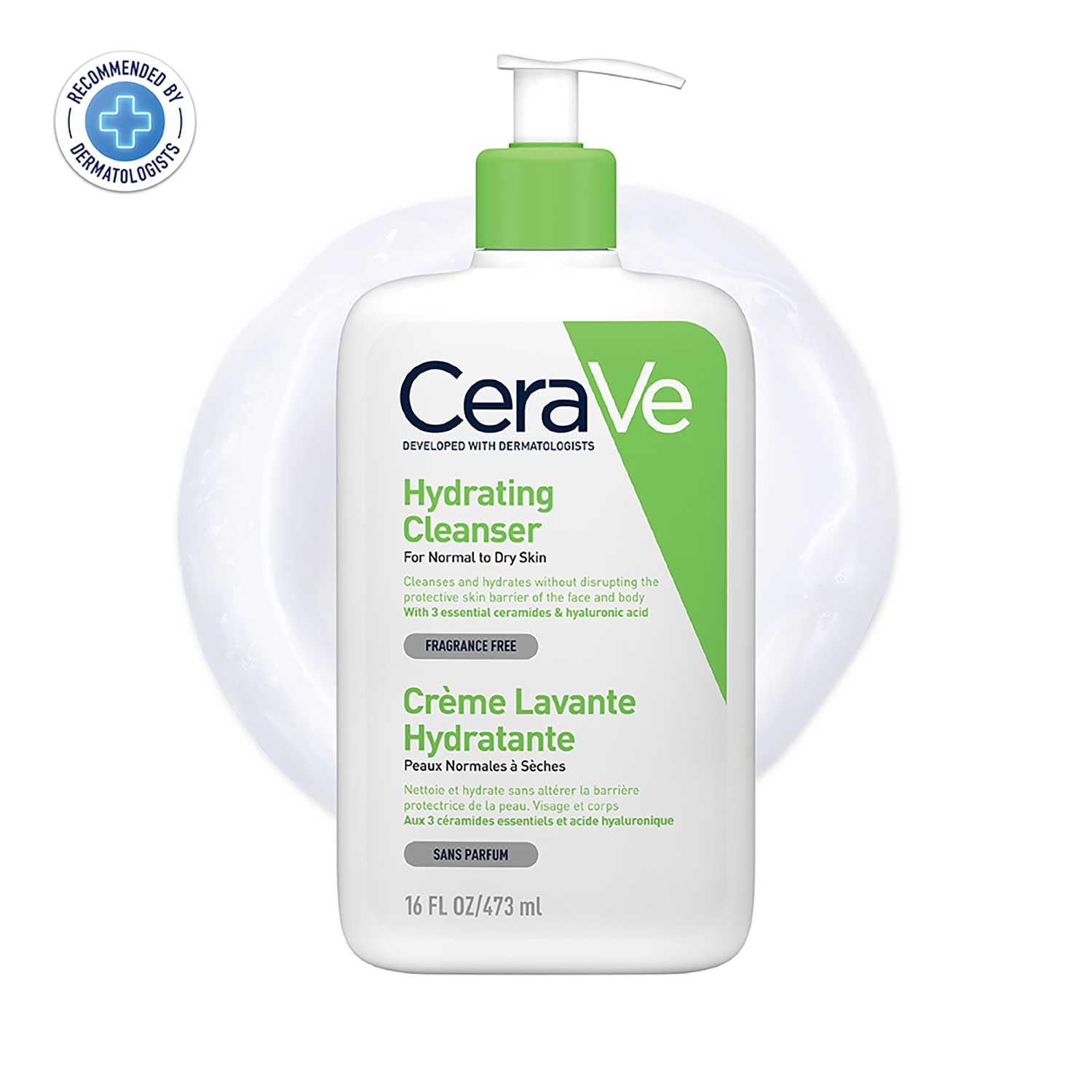 CeraVe Hydrating Cleanser For Normal To Dry Skin - Non-Foaming Face Wash with Hyaluronic Acid And Ceramides | Non-Comedogenic, Non-Irritating And Fragrance-Free Cleanser