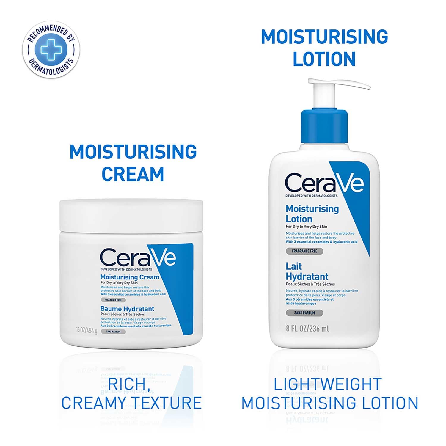 CeraVe Moisturizing Cream For Dry To Very Dry Skin - Formulated with 3 Essential Ceramides And Hyaluronic Acid | Non-Comedogenic Moisturizer For Face and Body