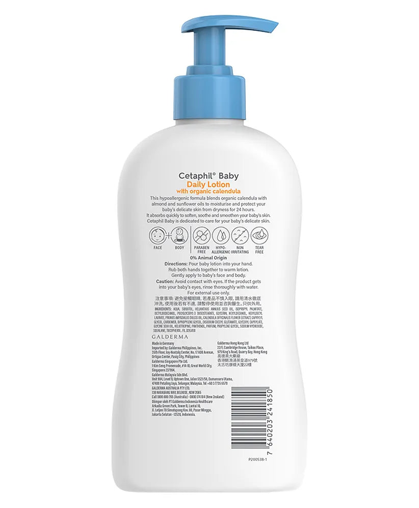 Cetaphil Baby Daily Lotion With Organic Calendula, 400ml