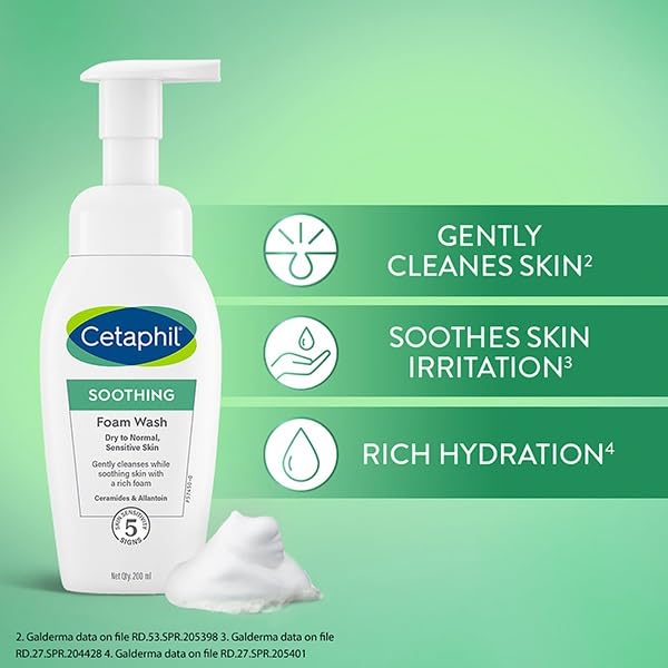 Cetaphil Soothing Foam Wash, 200 ml