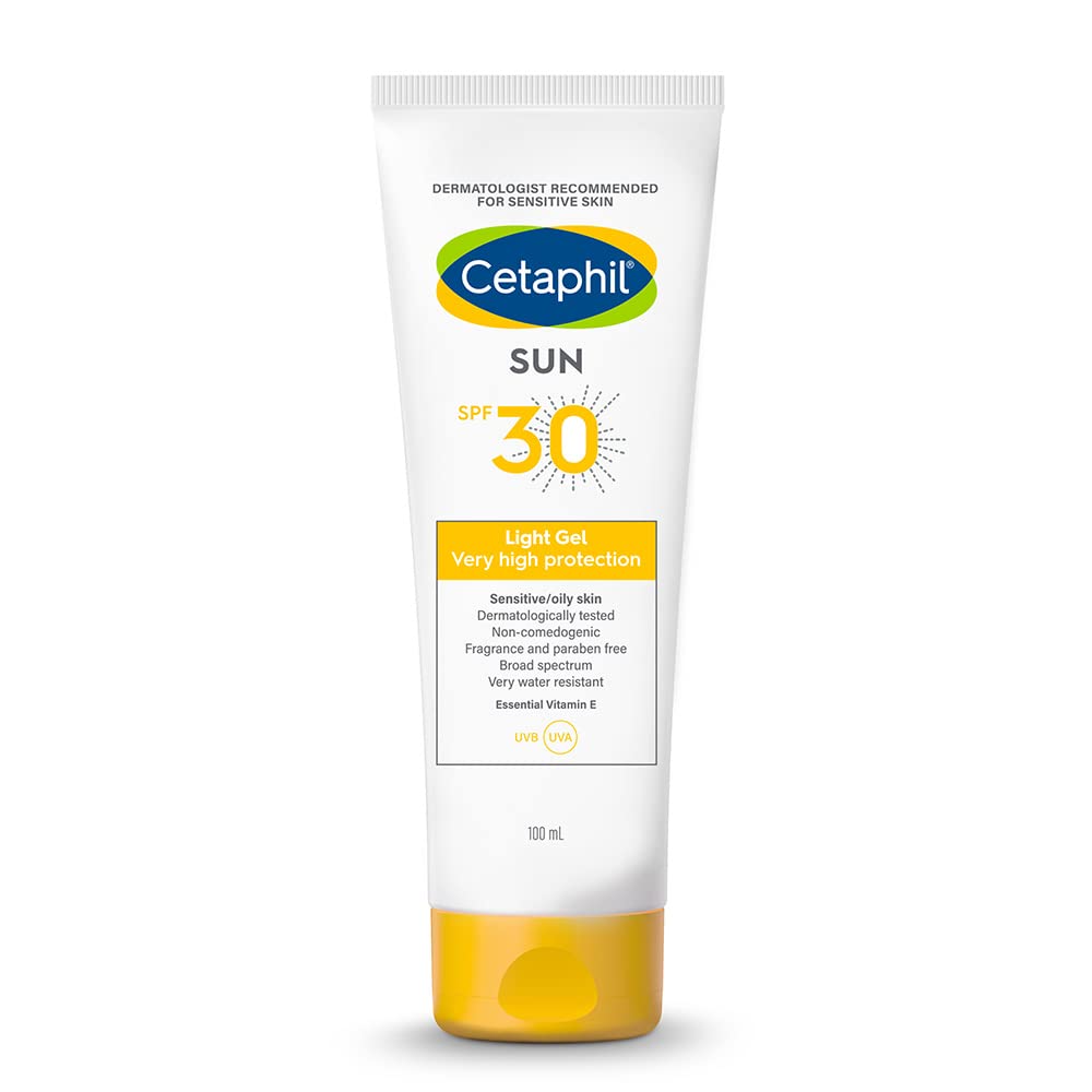 Cetaphil Sun SPF 30 Sunscreen Gel, Hydrate & Nourish With Chemical Free Sun Protection, 100 ml