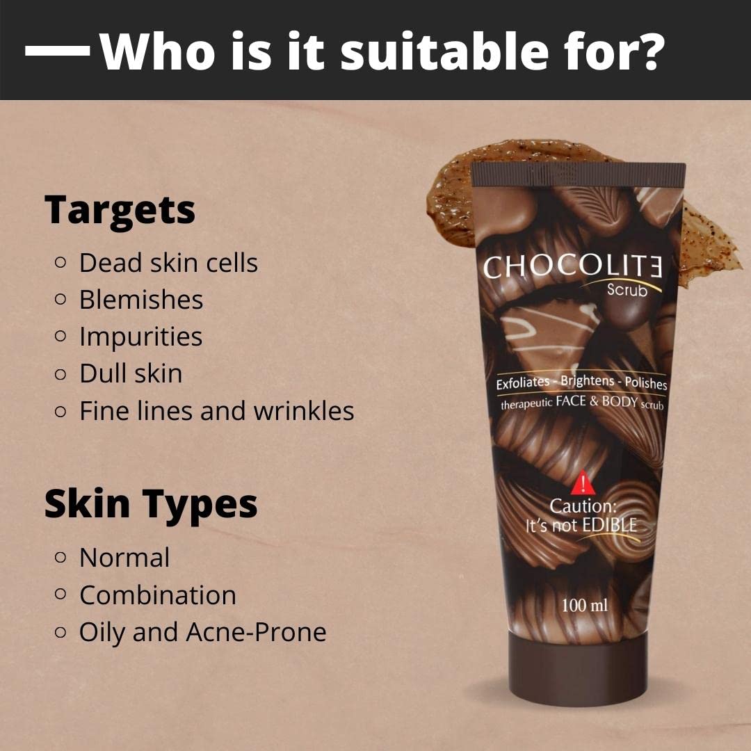 Chocolite Therapeutic Face & Body Scrub | 100 ml - Skiynse Dermatologique