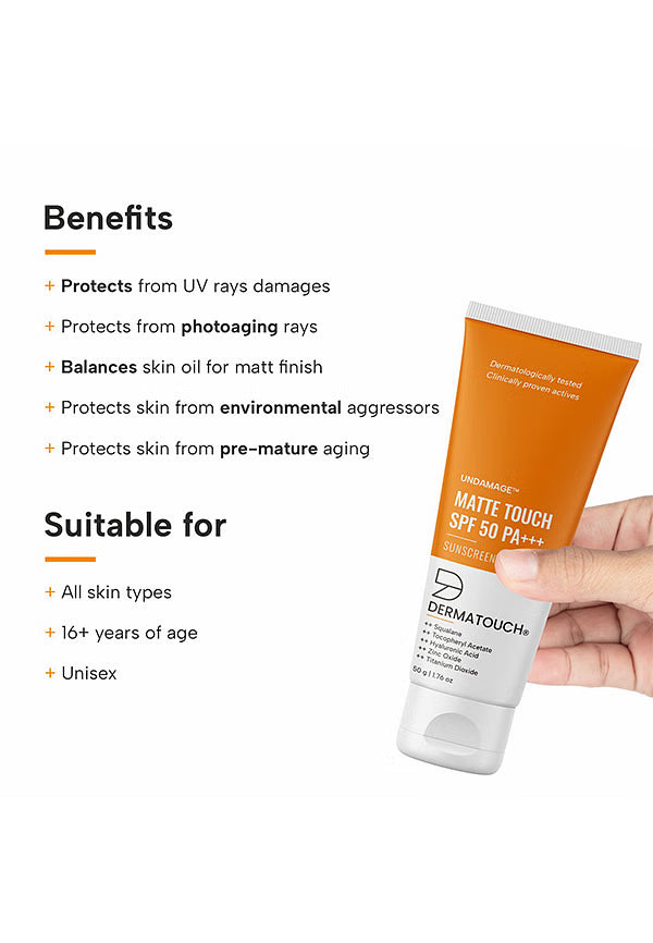 DERMATOUCH Undamage Matte Touch Sunscreen SPF 50 PA+++ | 50g