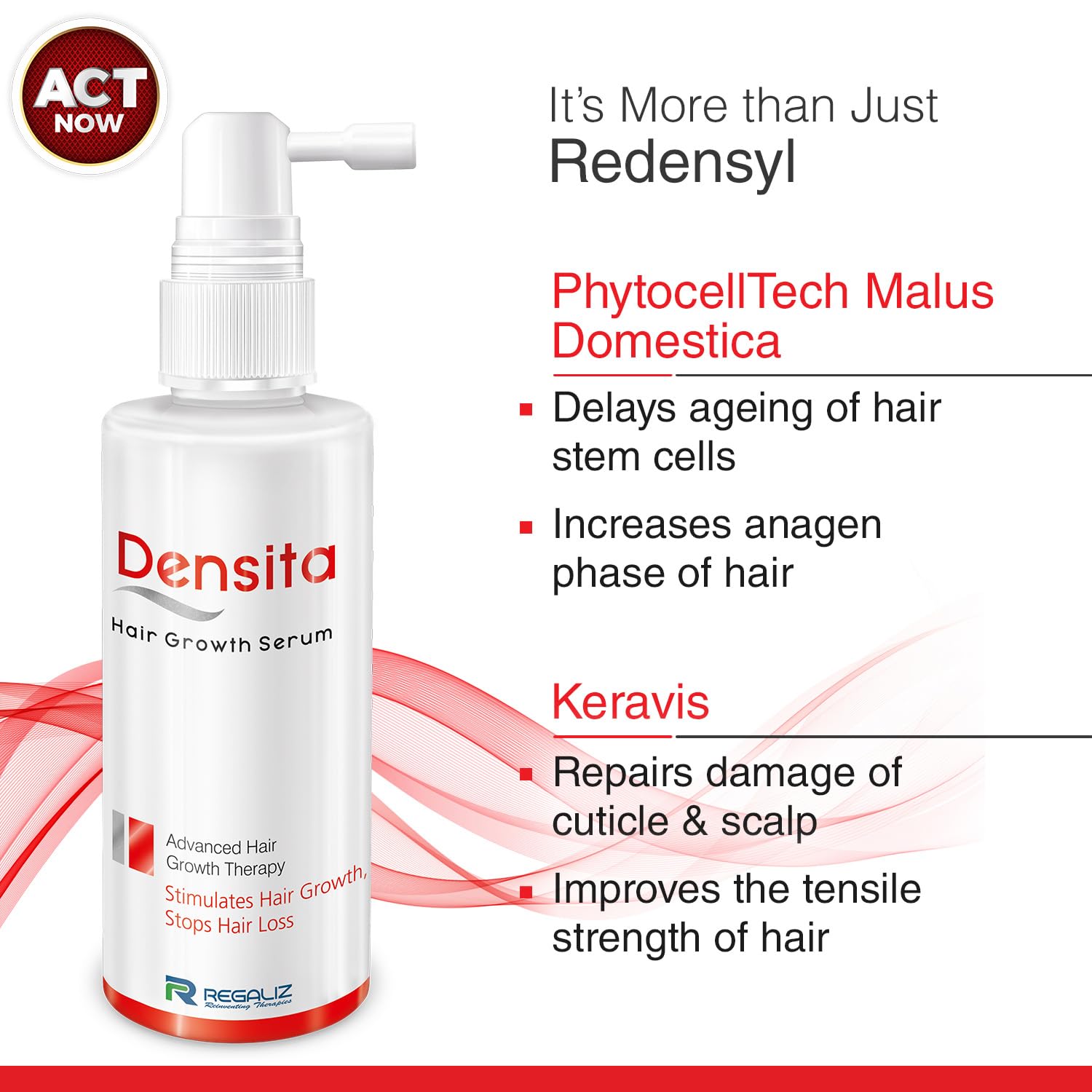 Densita Hair Growth Serum| Stop Hair Loss Stimulate Hair Growth DHT Blocking | 60ml - Skiynse Dermatologique