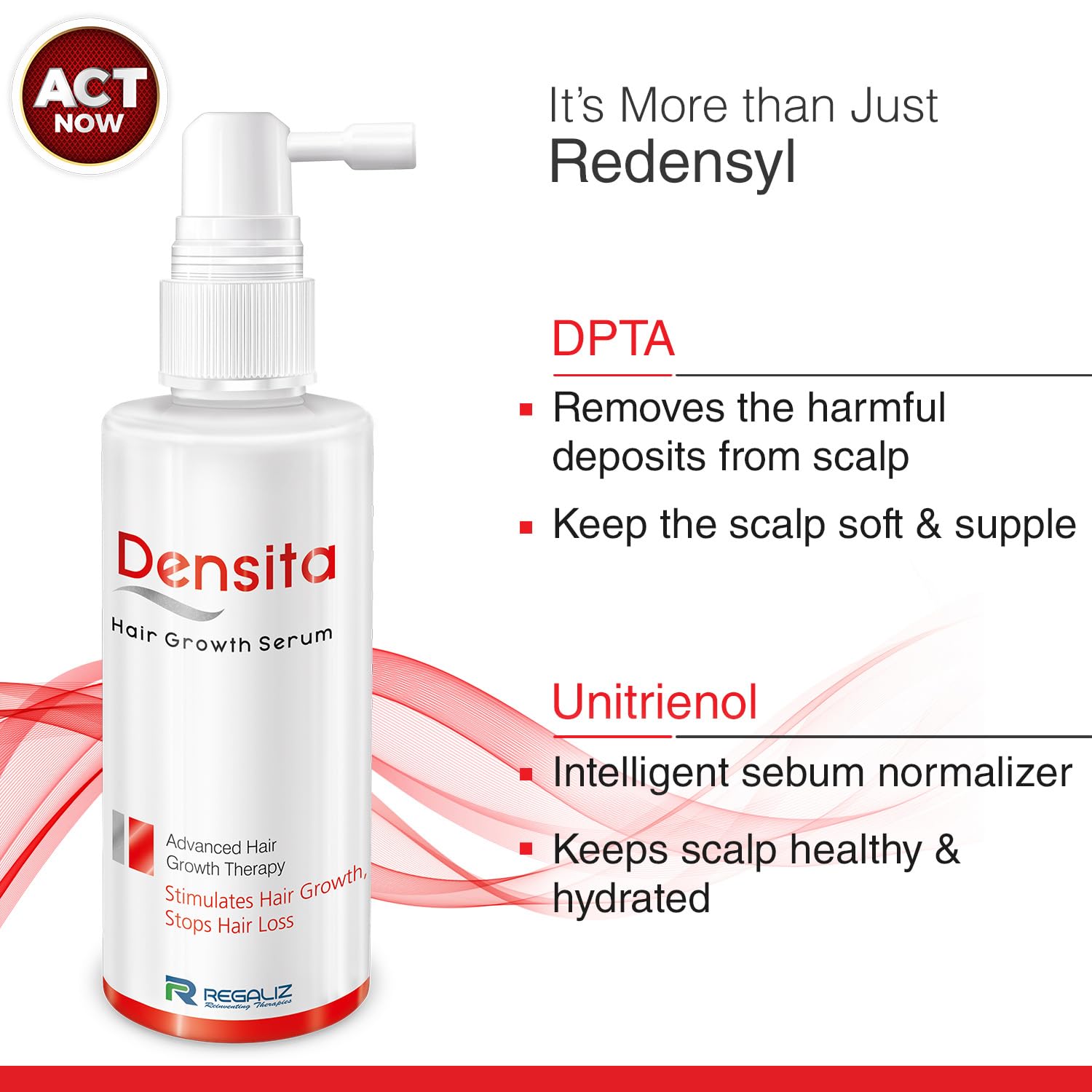 Densita Hair Growth Serum| Stop Hair Loss Stimulate Hair Growth DHT Blocking | 60ml - Skiynse Dermatologique