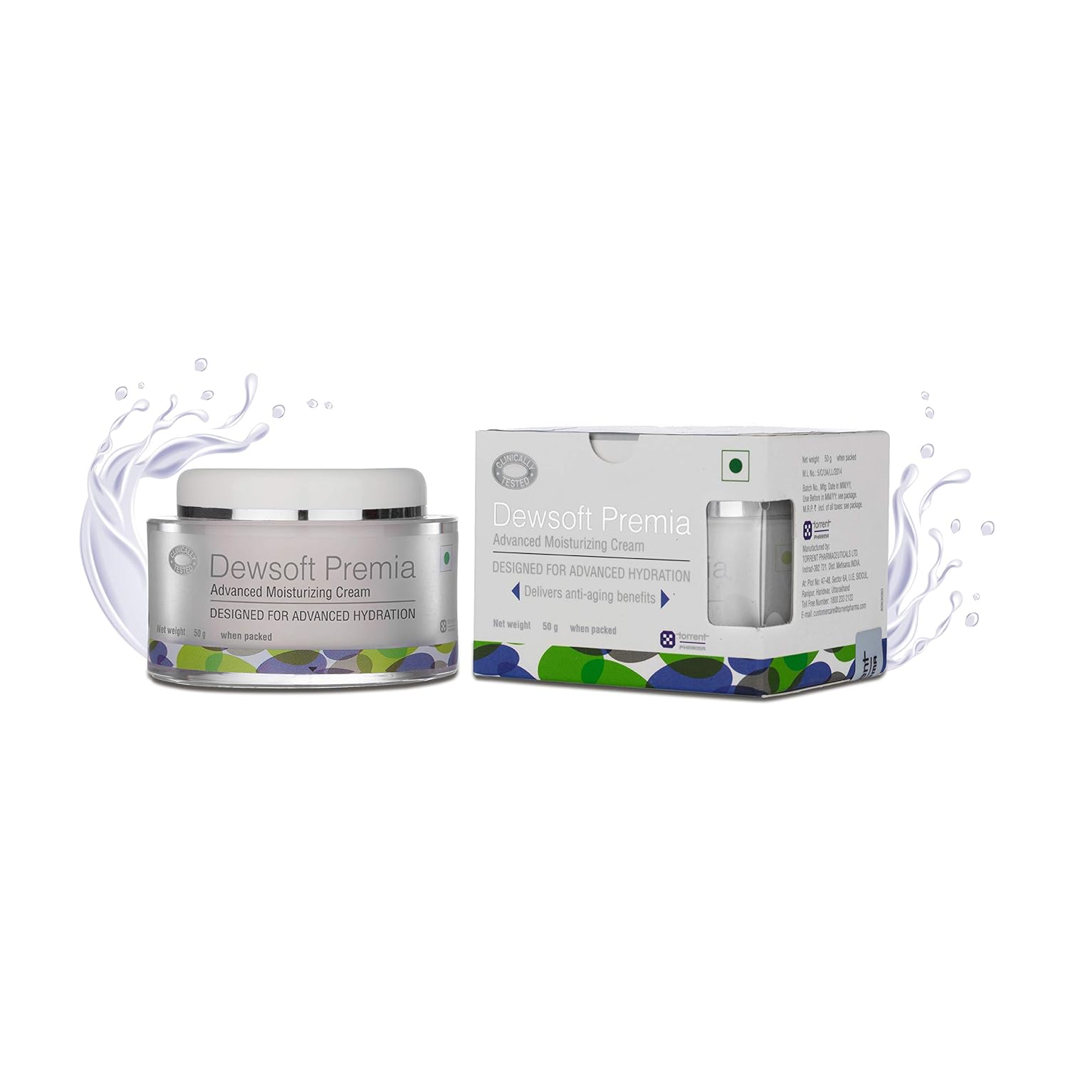 Dewsoft Premia, Advanced Moisturizing Cream. Delivers Anti-aging Benefits, 50g