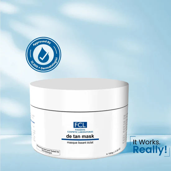 FCL De Tan Face Mask, 100g | Instant Tan Removal with 2.5% Milk Protein