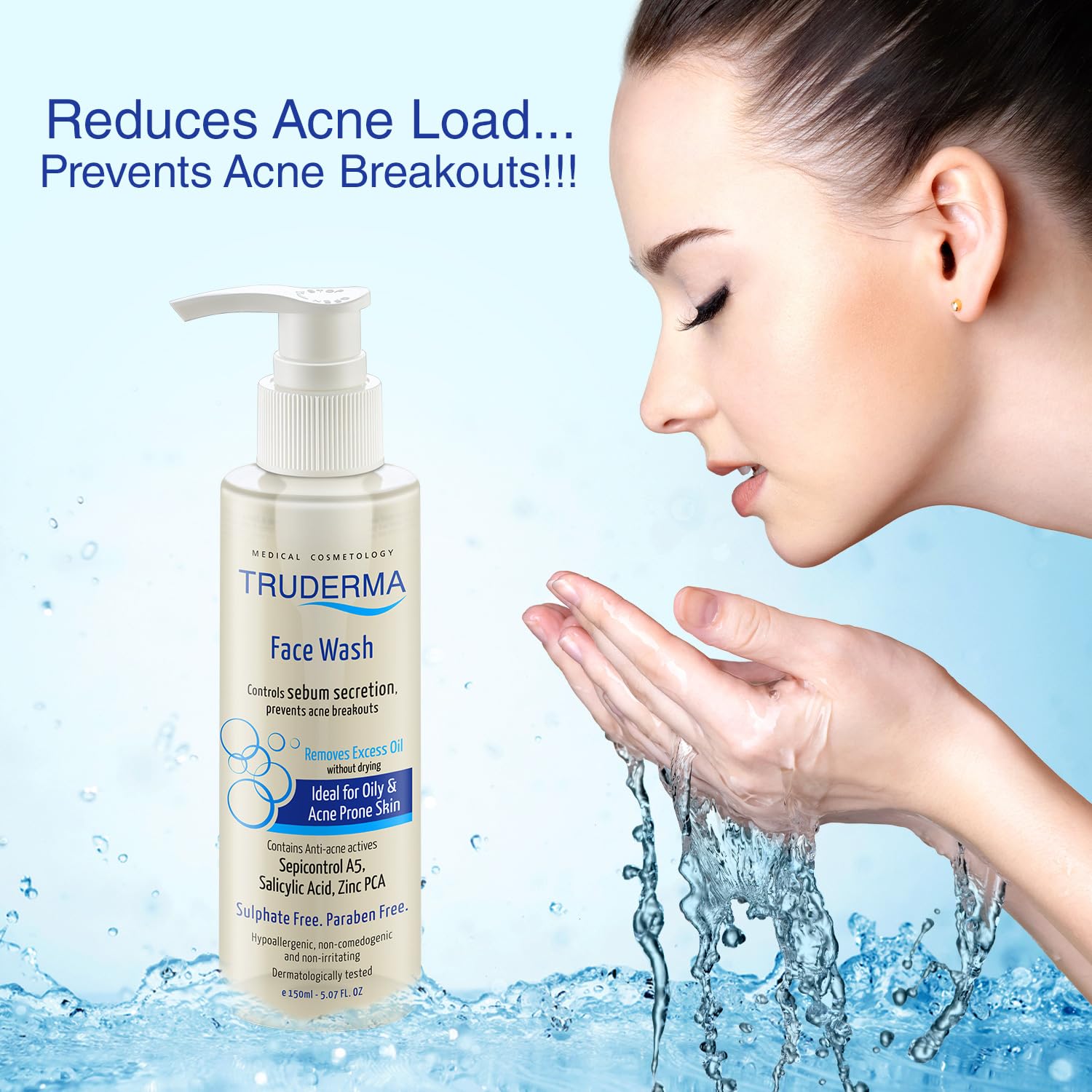 Truderma Face Wash with 1% Salicylic Acid - Cleansing Formula for Smooth, Radiant Skin | 150 ml - Skiynse Dermatologique