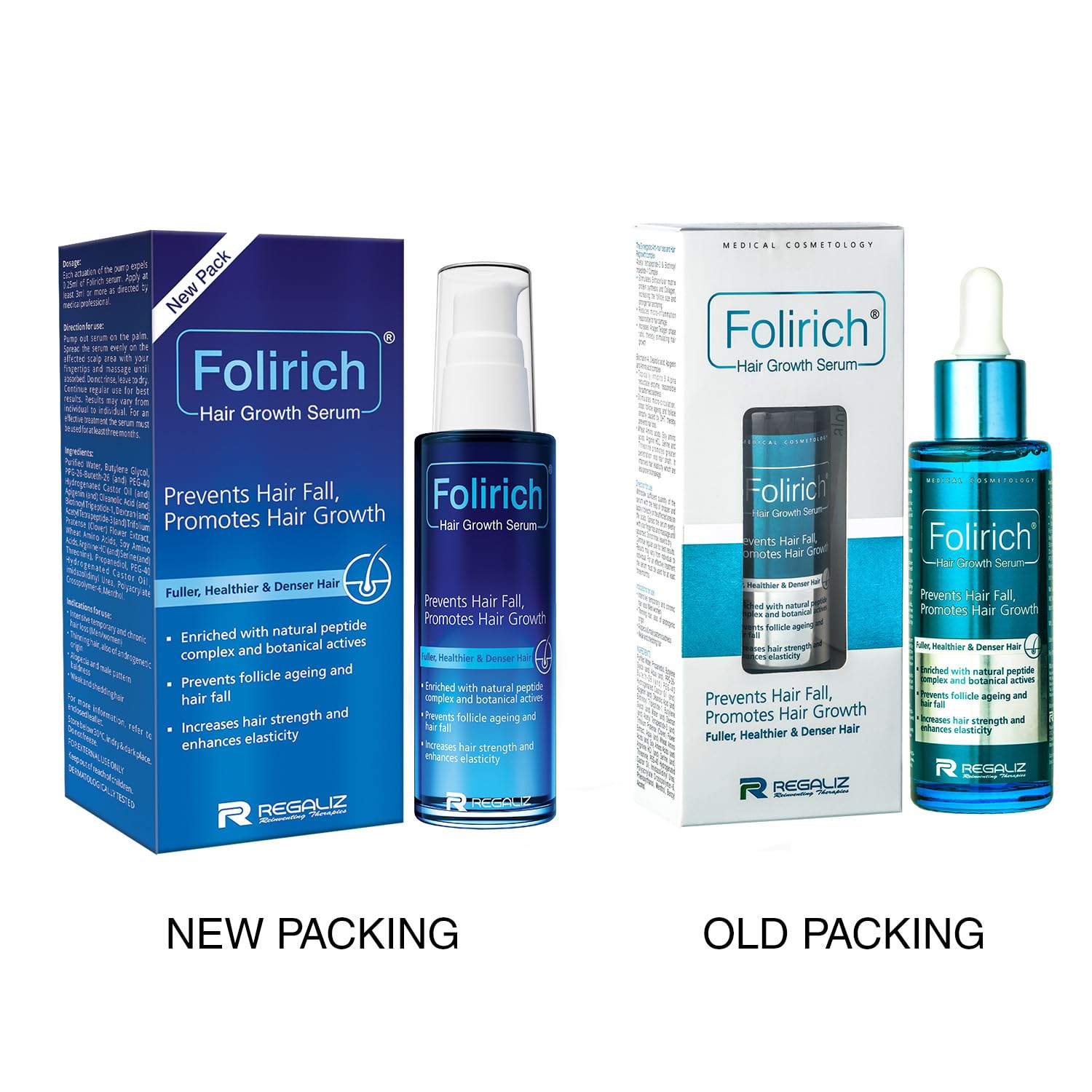 Folirich Hair Growth Serum | Nourishes Hair Promotes Regrowth Reduces Breakage | 60 ml - Skiynse Dermatologique