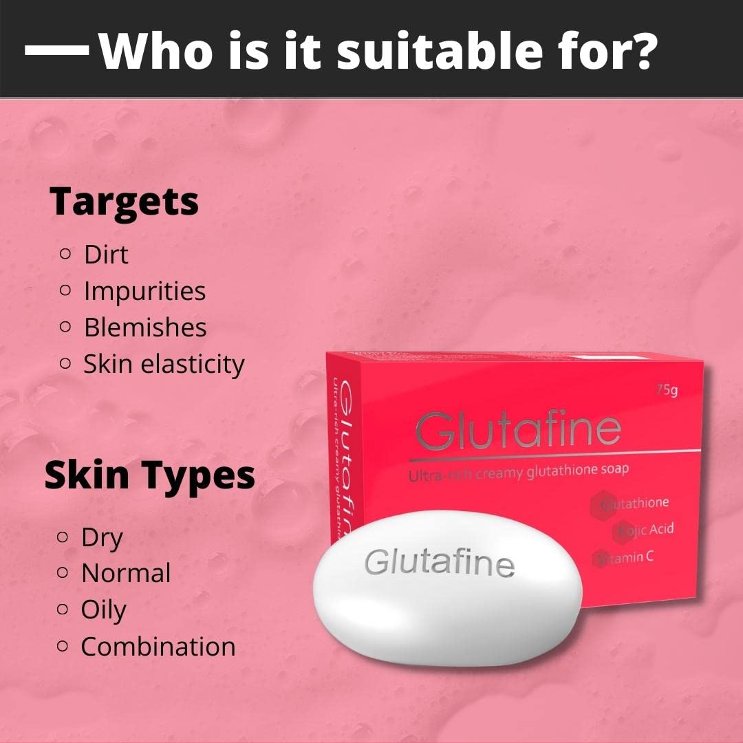 Glutafine Skin Whitening Bathing Bar & Soap | 75g ( Pack of 2 ) - Skiynse Dermatologique