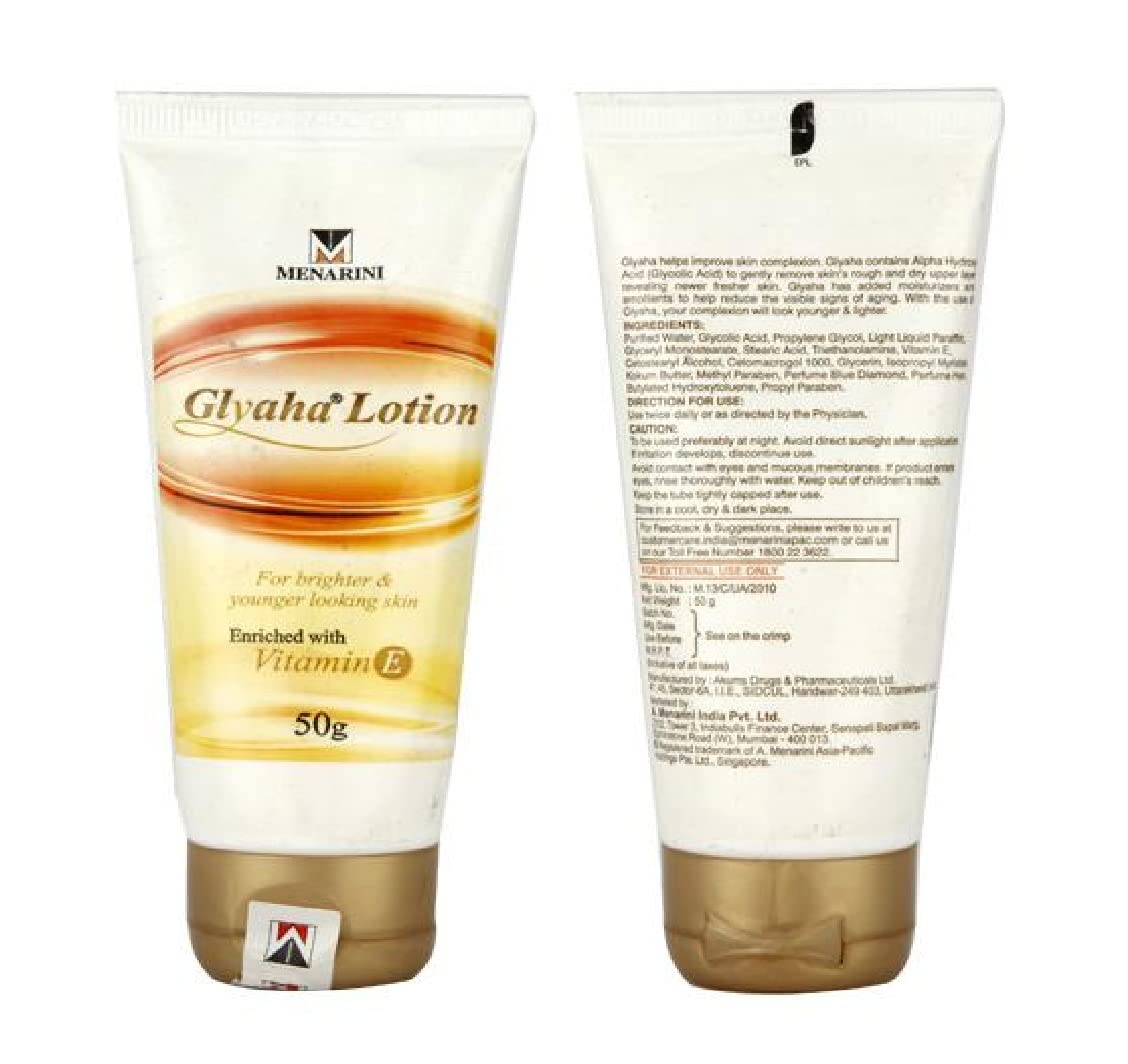 Glyaha Lotion, 50g | Exfoliates & Renews, Brightens Skin Tone, Hydrates & Soothes ( Pack of 2 )
