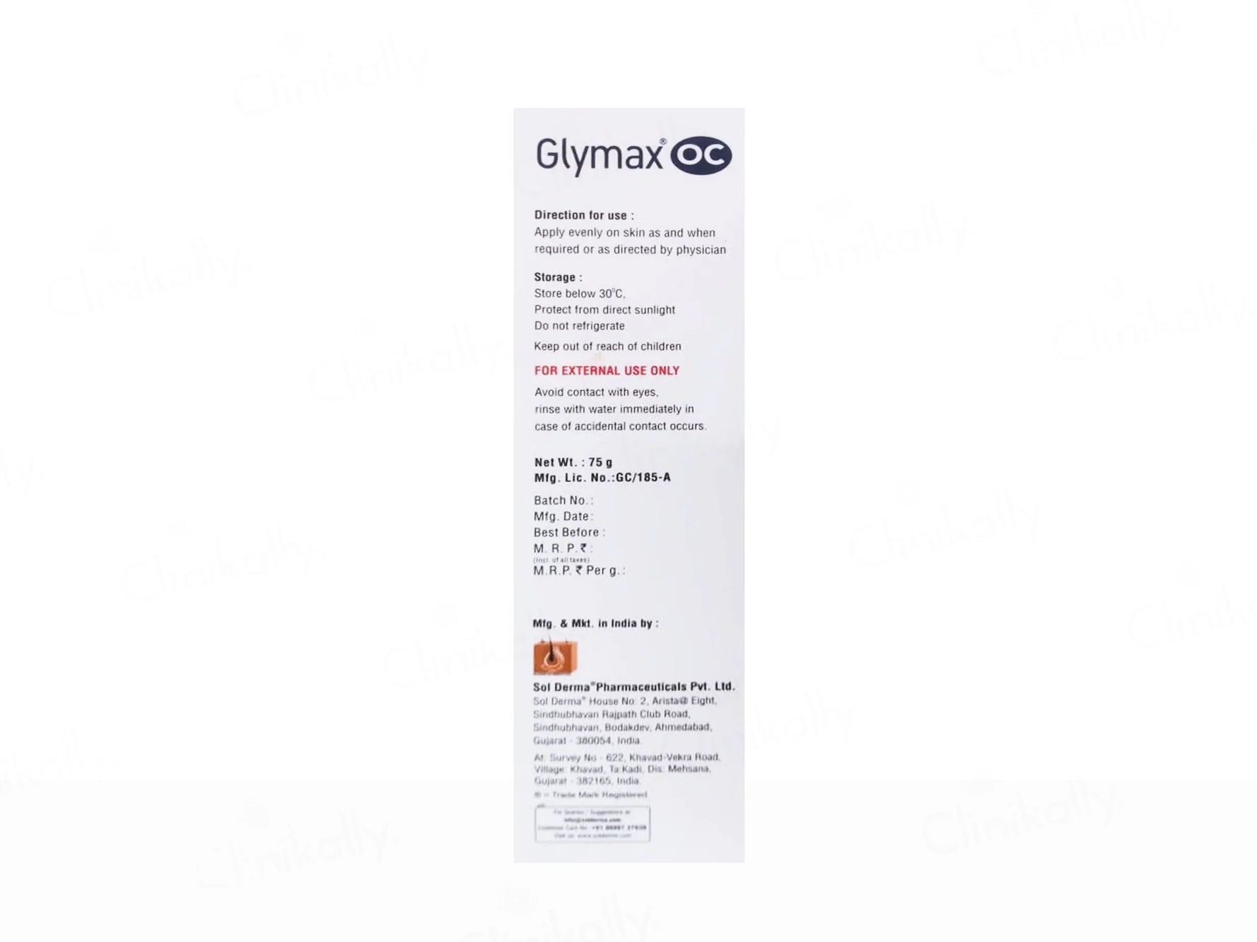 Glymax OC Sebum Regulating Moisturizer, 75g - Skiynse Dermatologique
