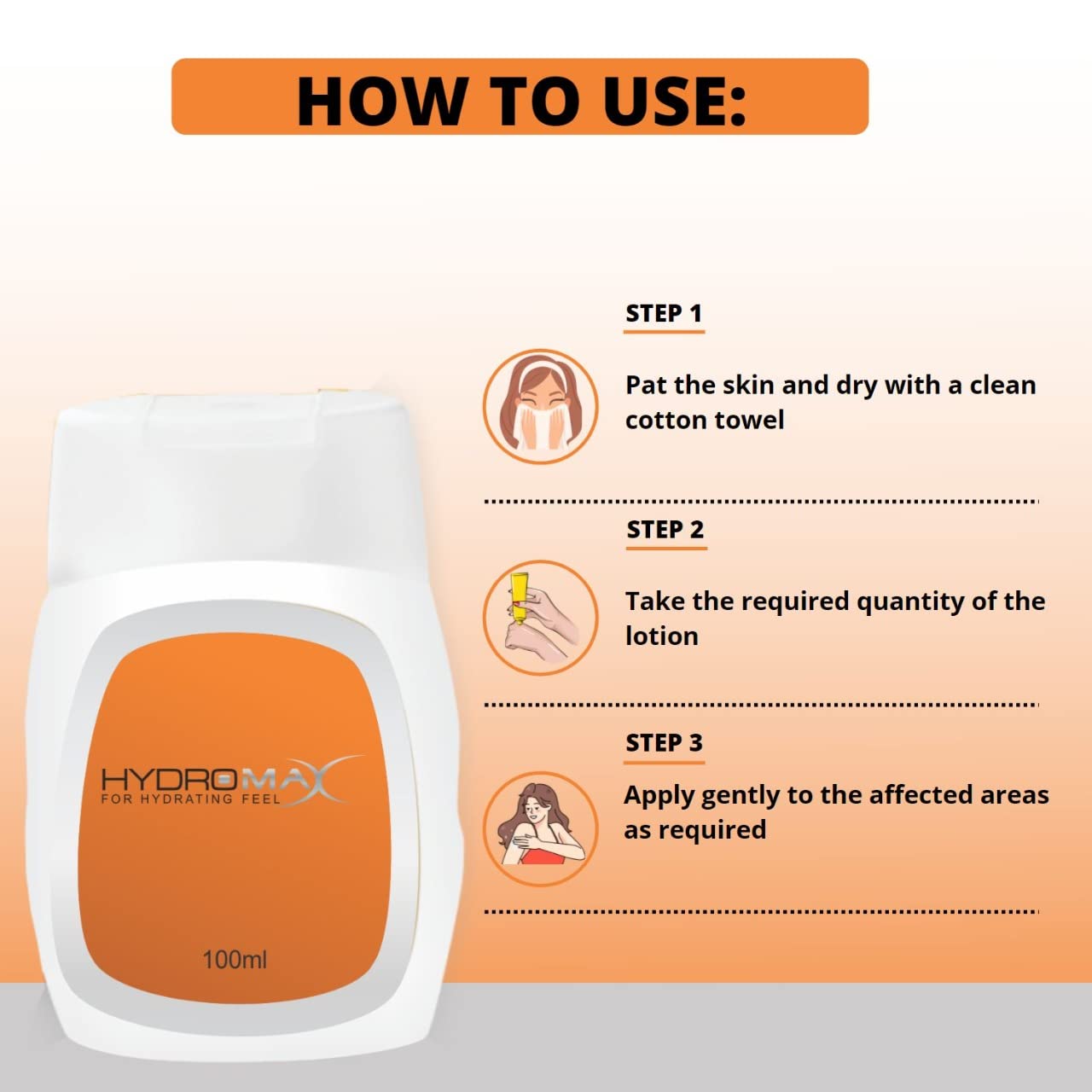 Hydromax Moisturizing Lotion for Hydrating Feel | 100ml ( Pack of 2 ) - Skiynse Dermatologique