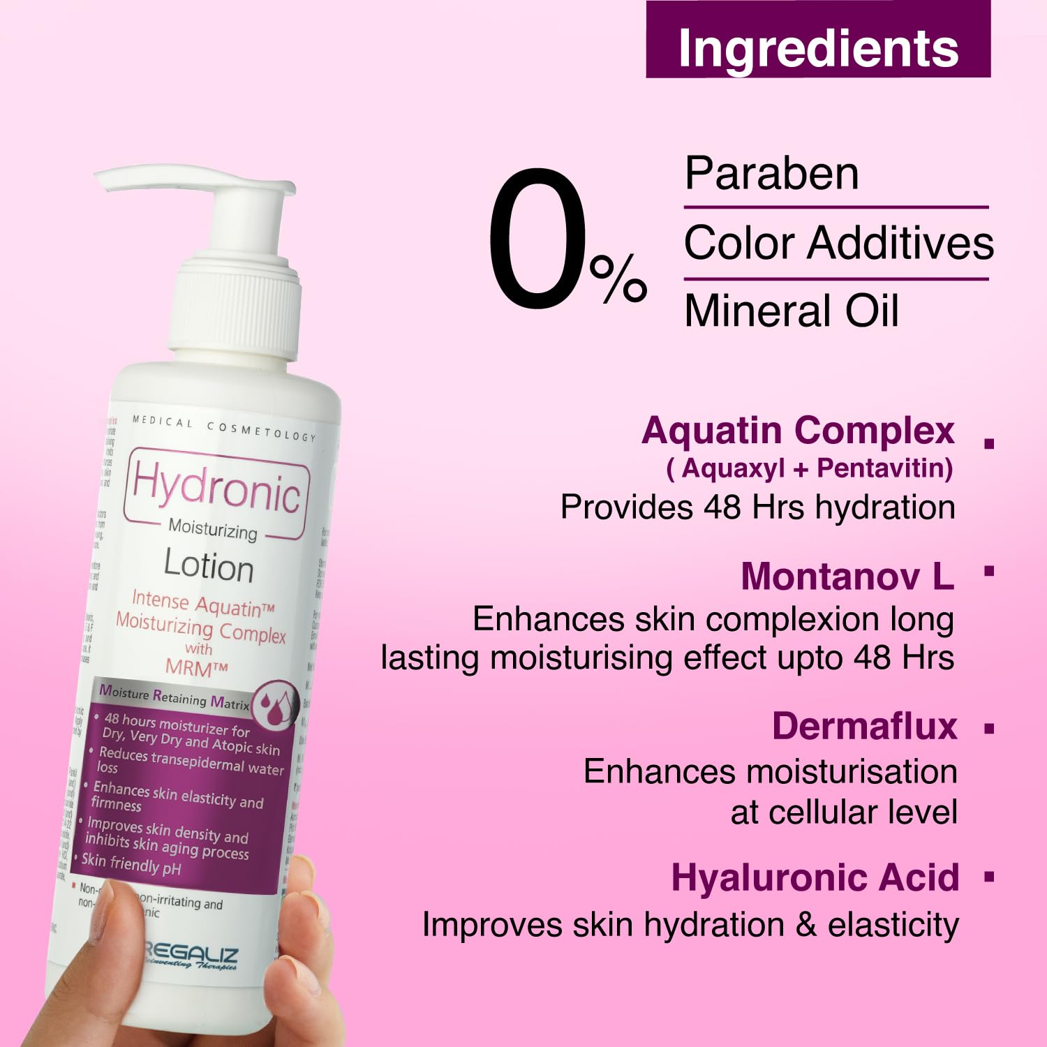 Regaliz Hydronic Moisturizing Lotion | Hydration for Soft & Smooth Skin | 200ml - Skiynse Dermatologique