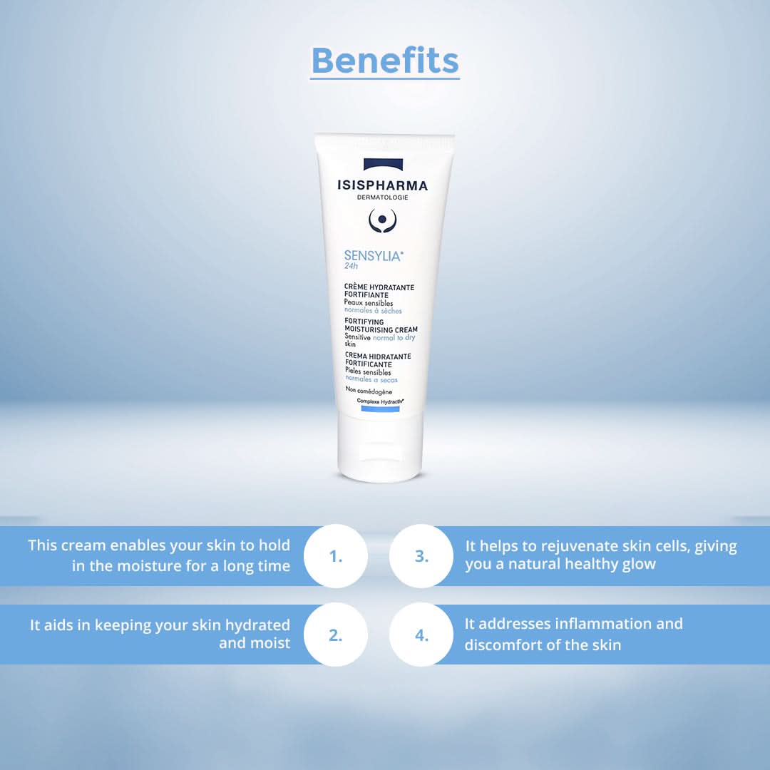Isispharma Sensylia 24h Fortifying Moisturising Cream, 40ml