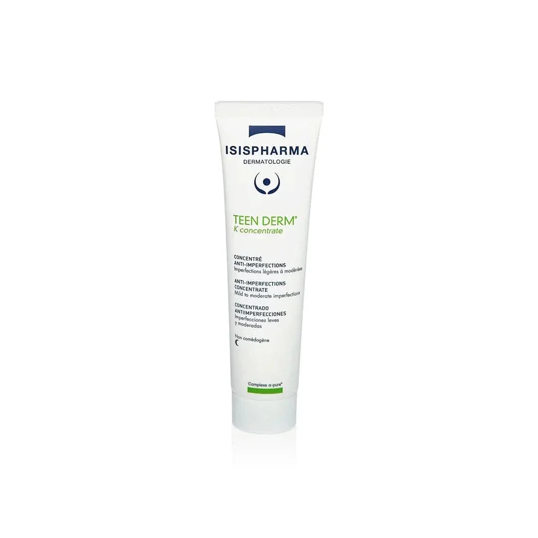 Isispharma Teen Derm K Concentrate Anti-Imperfections Cream for Oily skin with imperfections, Treat severe to serious acne 30ml