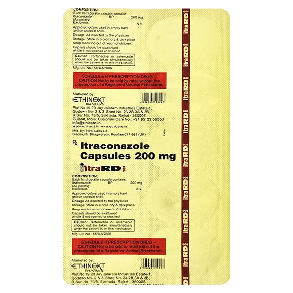 ItraRD 200mg Capsule 10's (2 * 10 Capsules ) - Skiynse Dermatologique