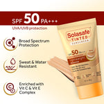 Regaliz Solasafe Tinted Sunscreen SPF 50 | Broad Spectrum Sun Protection & Skin Tone Corrector | Lightweight Formula | Suitable for All Skin Types | - Skiynse Dermatologique