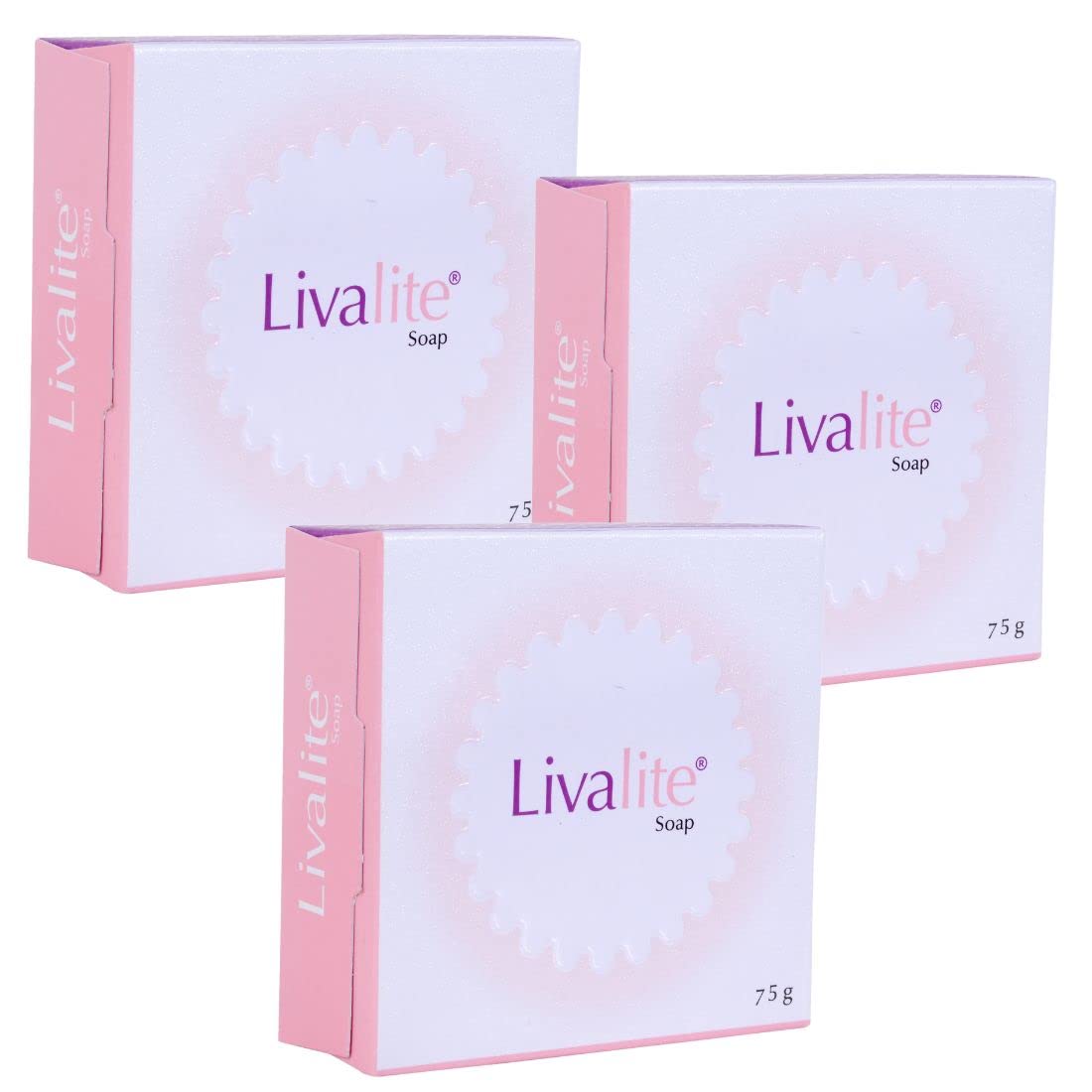 Livalite Soap for Natural Glowing Skin - 75g ( Pack of 3 )
