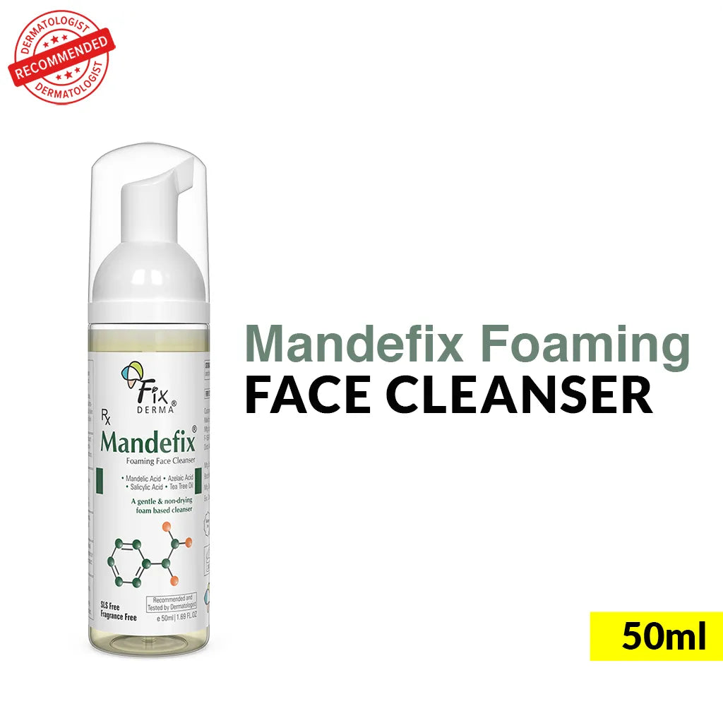 Mandefix Foaming Face Cleanser | A mild exfoliating cleanser for acne prone skin ( Pack of 2 )