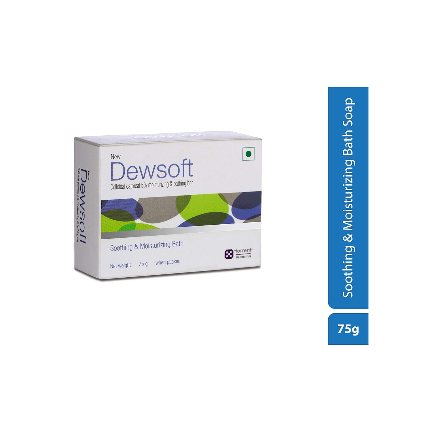 New Dewsoft Soap, Colloidal Oatmeal Based Moisturizing Soap, 75g (Pack of 3 )
