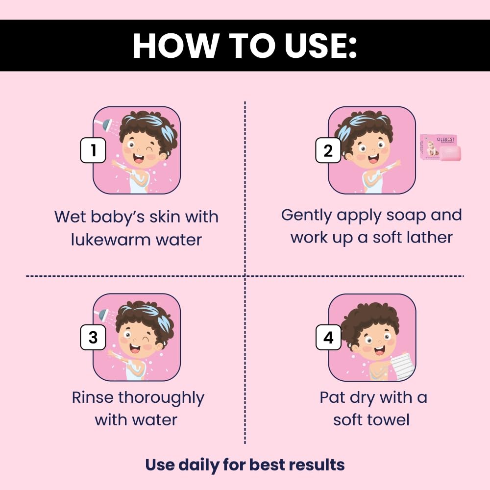 OLEBEST Baby Bathing Bar | 75 g (Pack of 2) - Skiynse Dermatologique