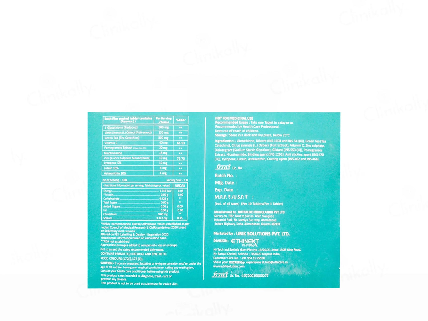 OScreen Gold Tablet | 10 Tablets - Skiynse Dermatologique