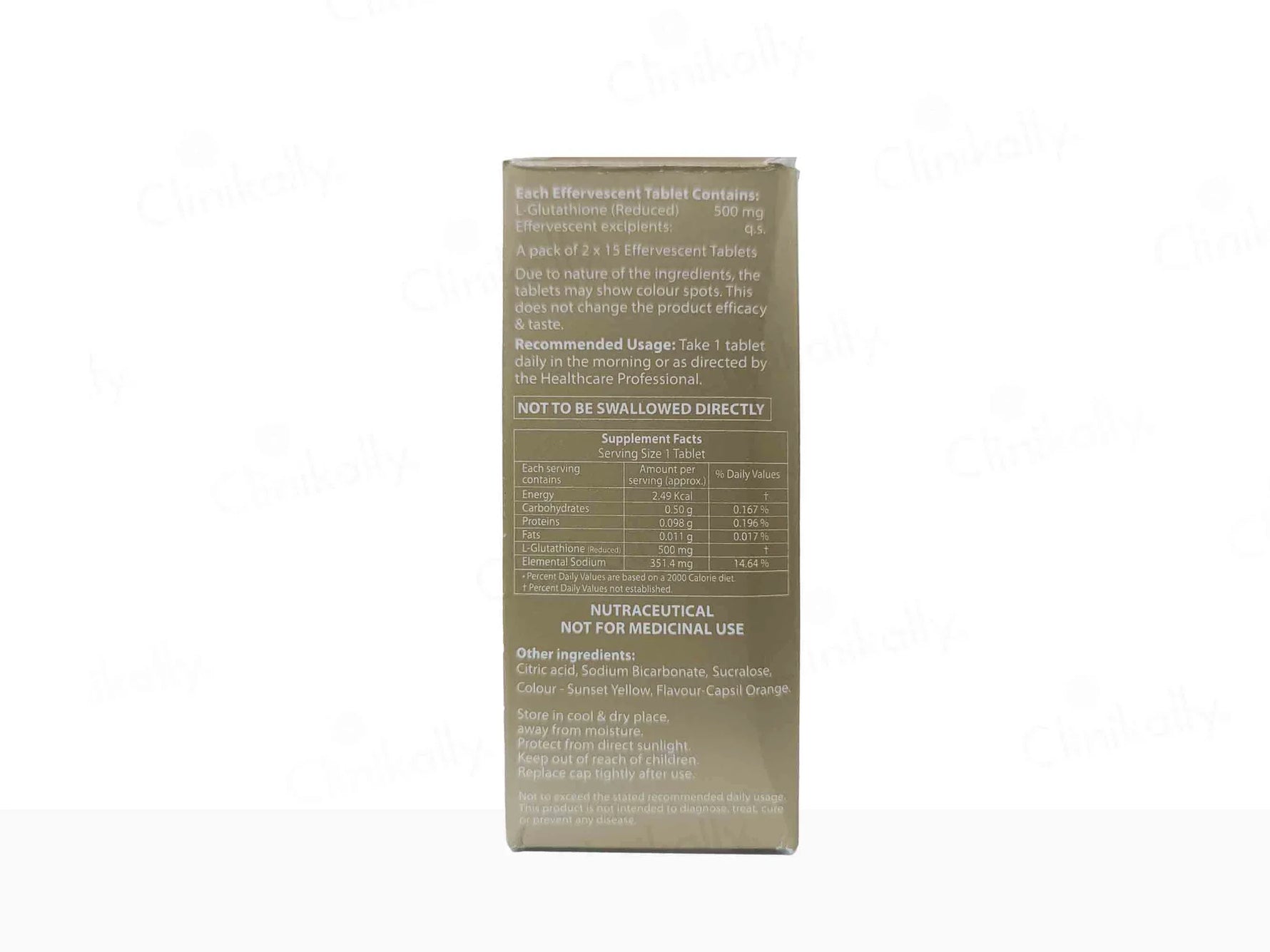 Oxoneg L-Glutathione Effervescent Tablet | Immune Boost, Healthy Liver, Detoxifies | 2*15 Tablets - Skiynse Dermatologique