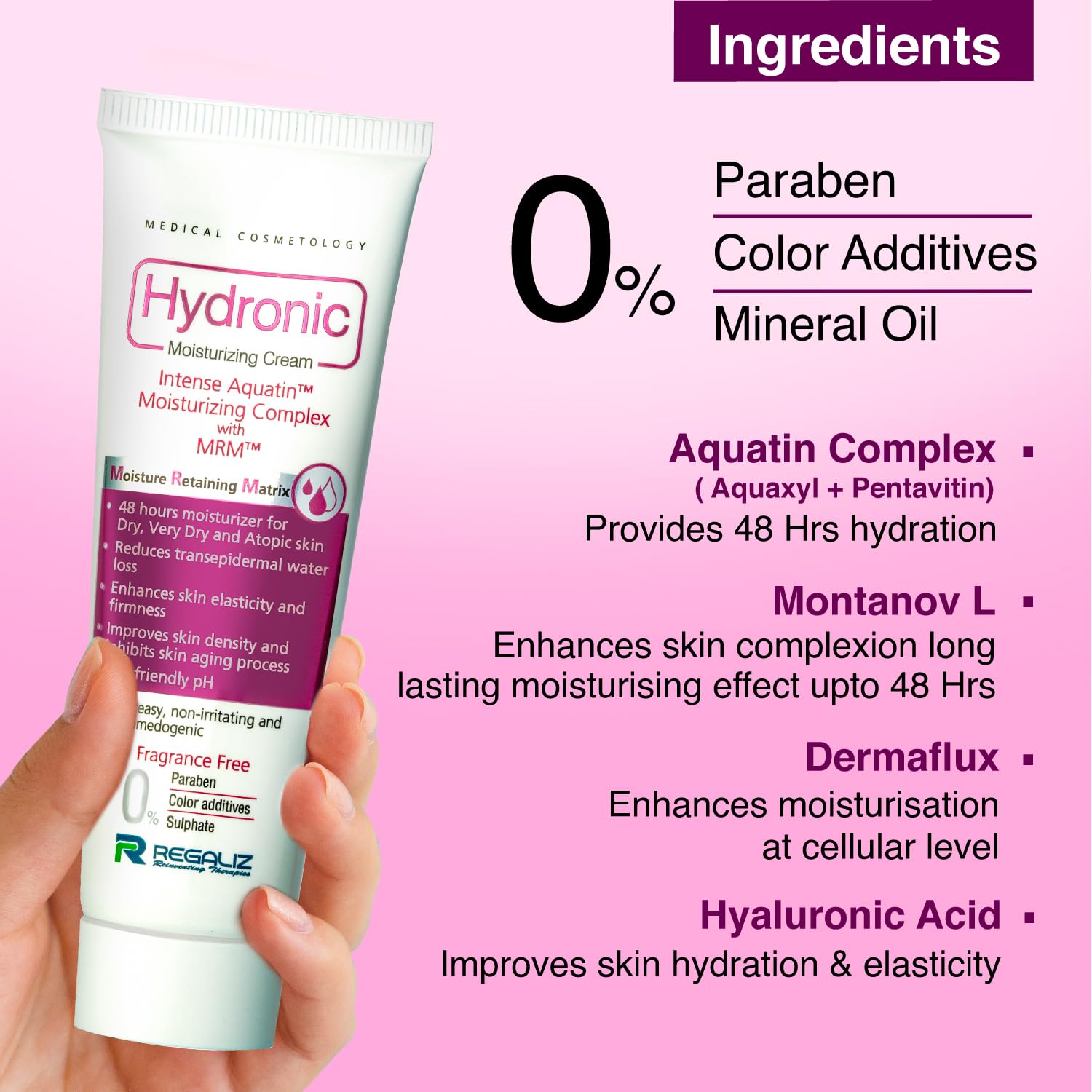 REGALIZ Hydronic Moisturizing Cream | Intense Hydration for Dry Skin | 50g - Skiynse Dermatologique