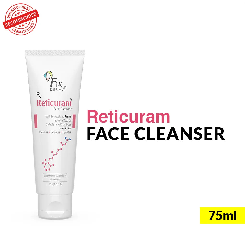 Reticuram Face Cleanser, 75g | Triple Action Formula to Cleanse + Exfoliate + Hydrate the Skin ( Pack of 2 )