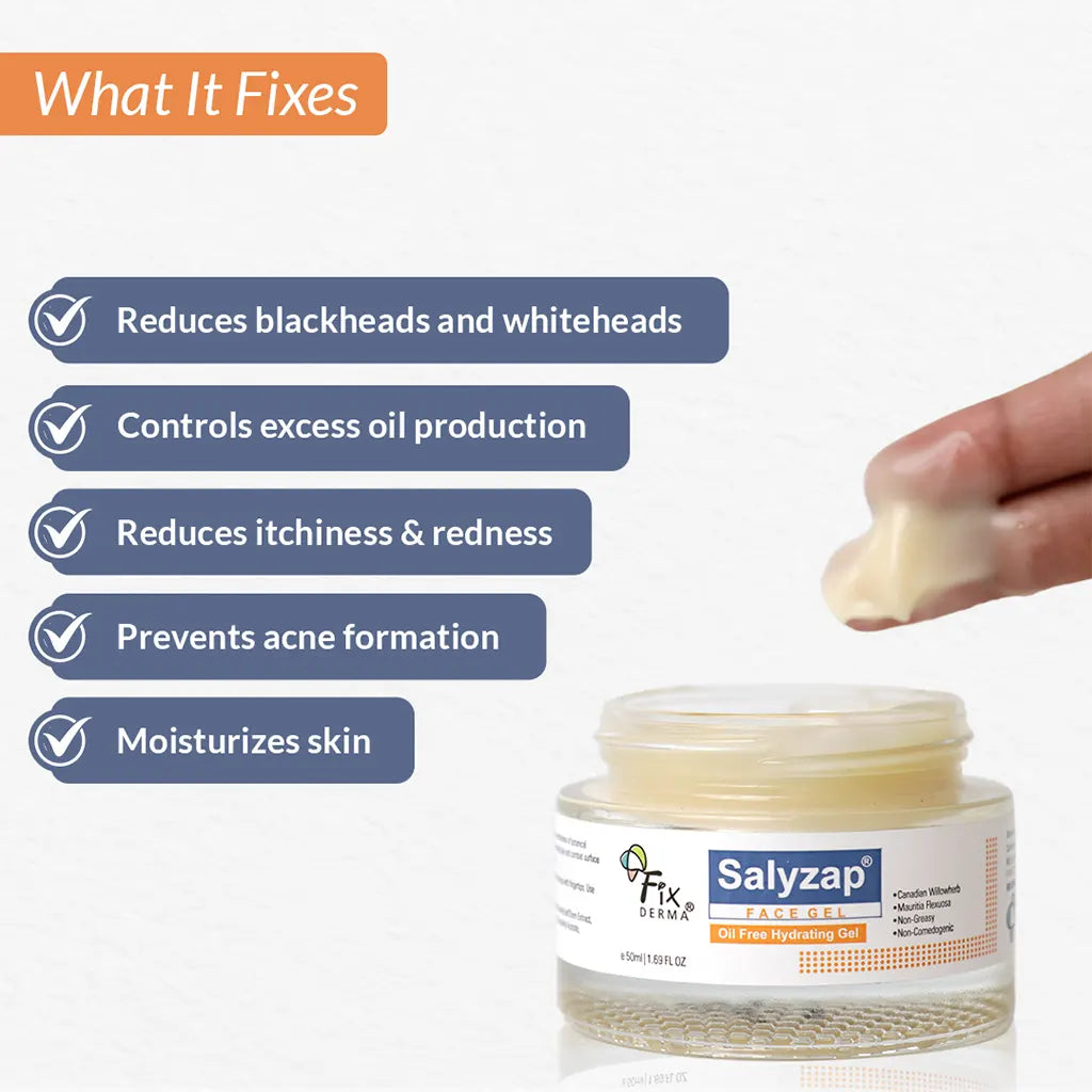 Salyzap Face Gel Moisturizer, 50 ml | for Oily and Acne-Prone Skin