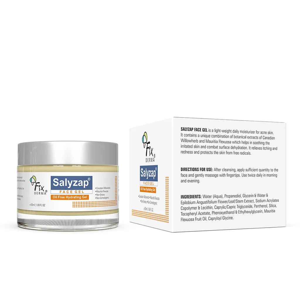 Salyzap Face Gel Moisturizer, 50 ml | for Oily and Acne-Prone Skin