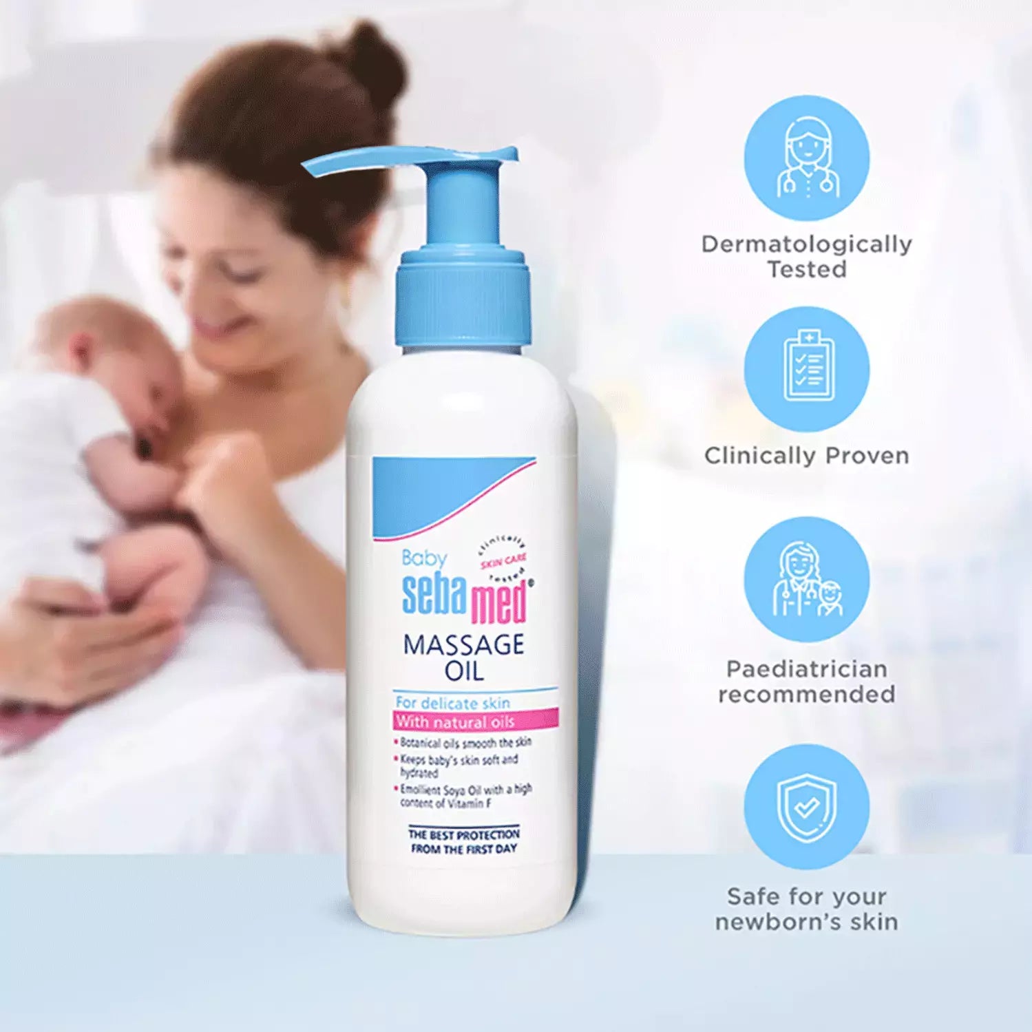 Sebamed Baby Massage Oil- 150 ml| With Soya Oil|Non- greasy|Ideal for newborn