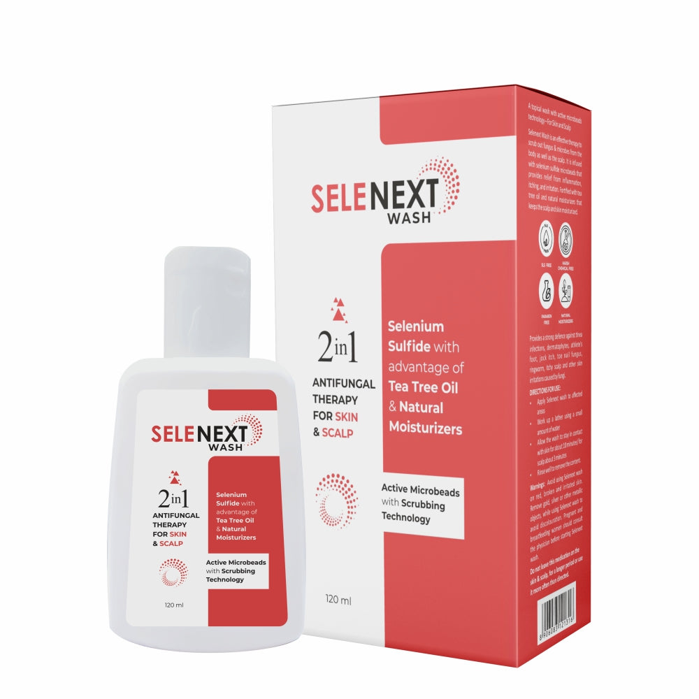 Selenext Anti-Fungal Wash 2 in 1 For Skin & Scalp | 120 ml - Skiynse Dermatologique