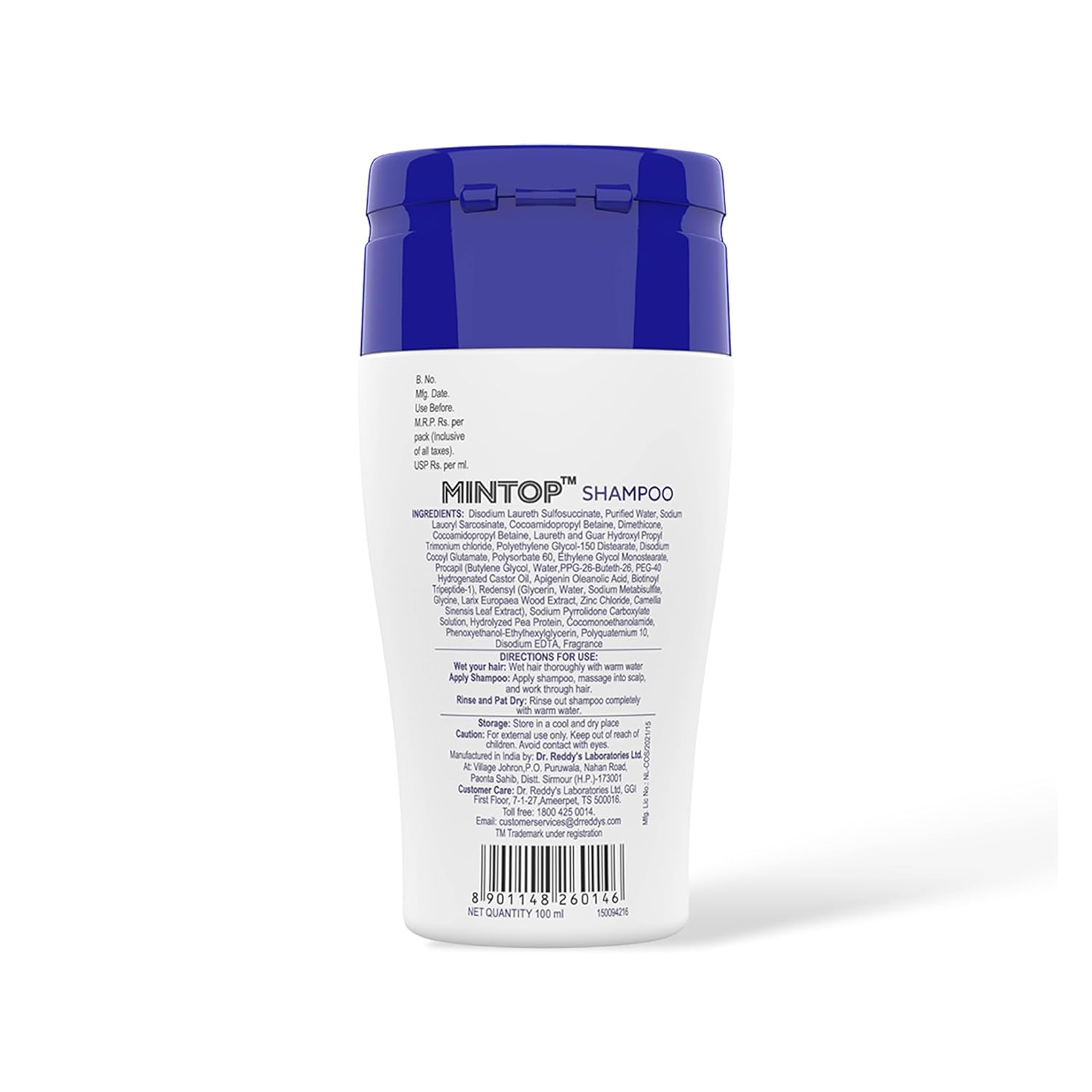 Mintop Pro Shampoo For Hair Fall Control | Fortified With Procapil And Redensyl | Helps Increase Hair Shine Softness | Sulphate Free | Helps Strengthen Hair Roots 100 Ml (Pack of 2 )