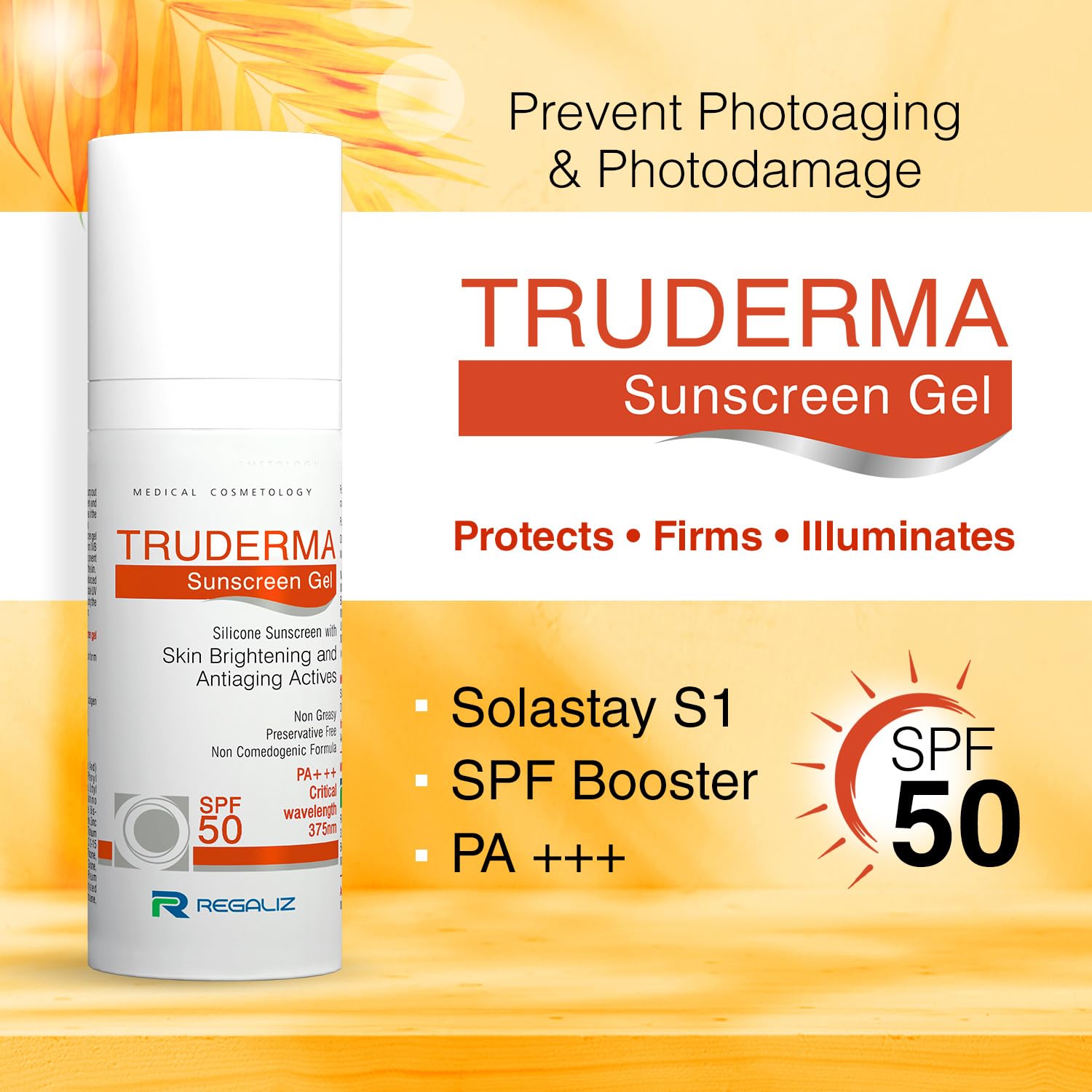Truderma Silicone Sunscreen Gel SPF 50 PA+++ | Broad Spectrum UVA & UVB Protection | 50 gm - Skiynse Dermatologique