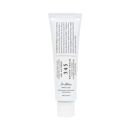 Dr.Althea 345 Relief Cream | Daily Face Moisturizer for Soothing Recovery and Blemish Care with PDRN & Niacinamide | Korean Vegan Skincare for All Skin Types | 50ml