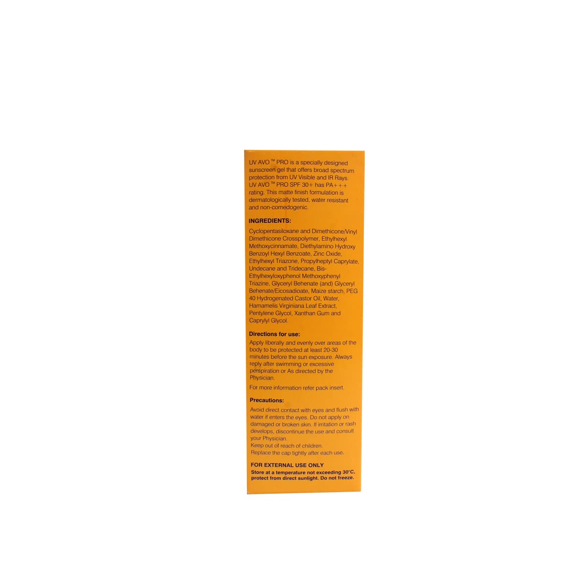 Uv Avo Pro SPF 30+ PA+++ Sunsreen Gel, 50g