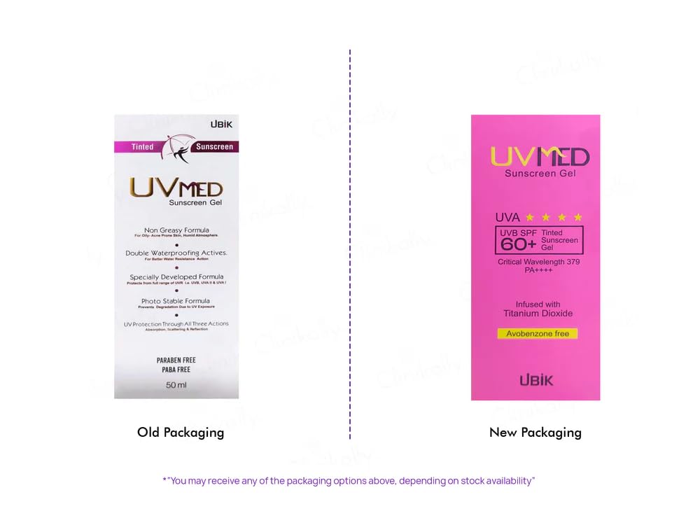 Uvmed Tinted Sunscreen Gel SPF 60+ PA++++ | 50 ml - Skiynse Dermatologique